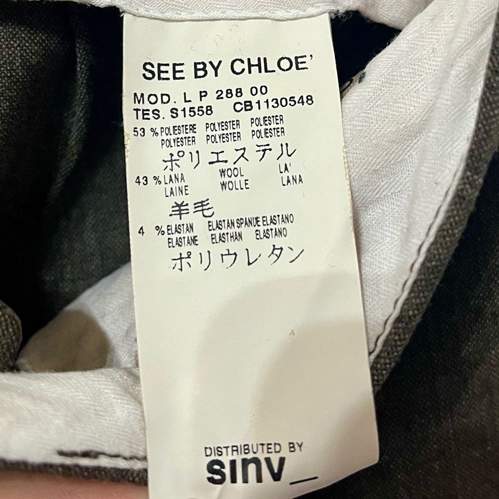 See by Chloe SEE BY CHLOE Taupe Wool Blend Pants Size 2 Size 26" / US 2 / IT 38 - 8 Thumbnail