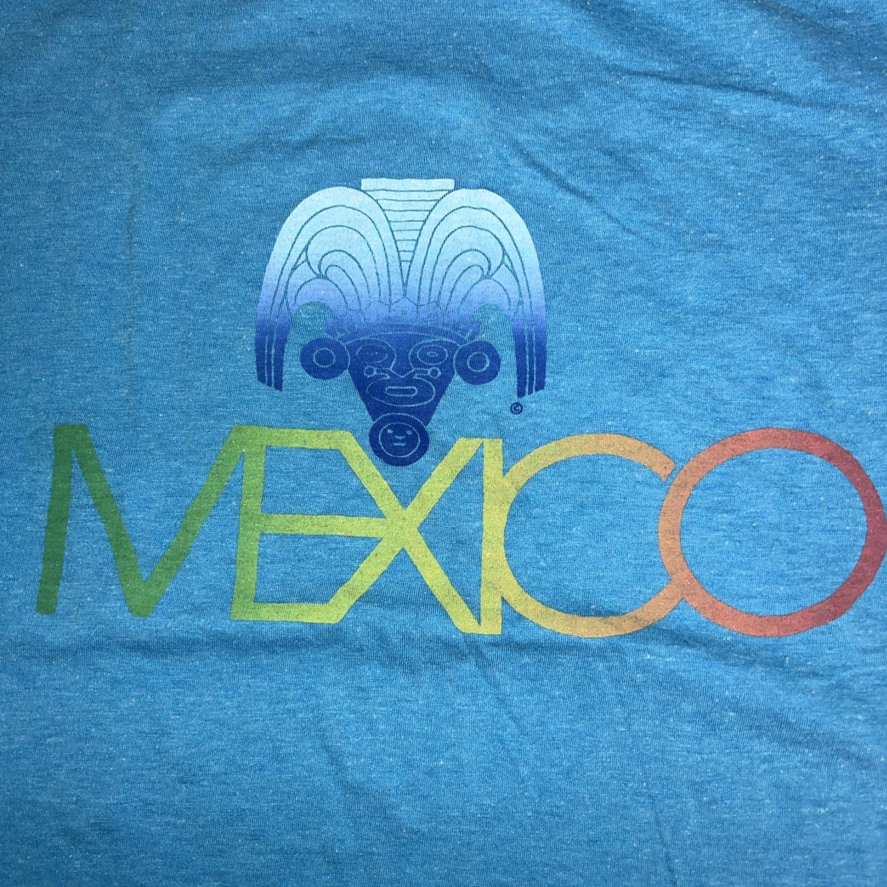 Vintage VINTAGE Peter Mussfeldt T-Shirt Blue XL Mens SINGLE STITCH Mexico Stitch Size US XL / EU 56 / 4 - 3 Thumbnail