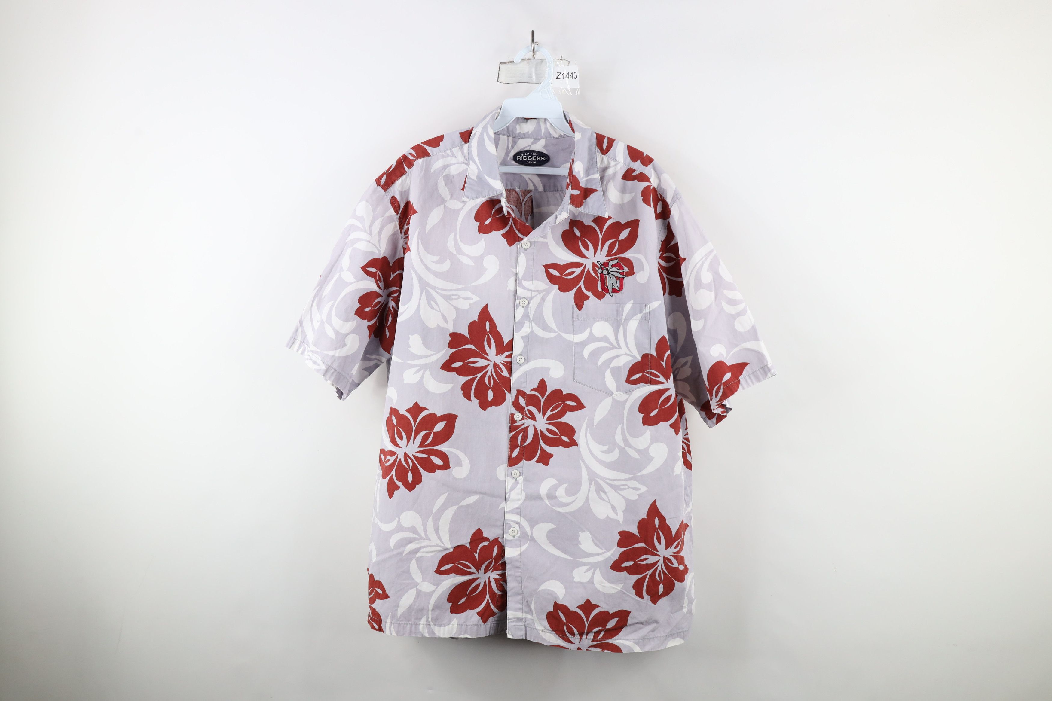 Vintage Vintage 90s Ohio State University Hawaiian Button Shirt Size US XXL / EU 58 / 5 - 1 Thumbnail