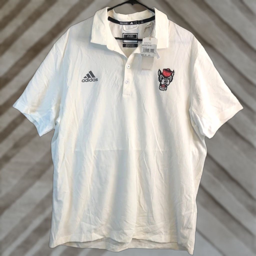 Adidas Adidas Mens Shirt White Polo Aeroready Tech Short Sleeve Athletic Stretch XL Polo Shirt Mens Size US XL / EU 56 / 4 - 1 Thumbnail