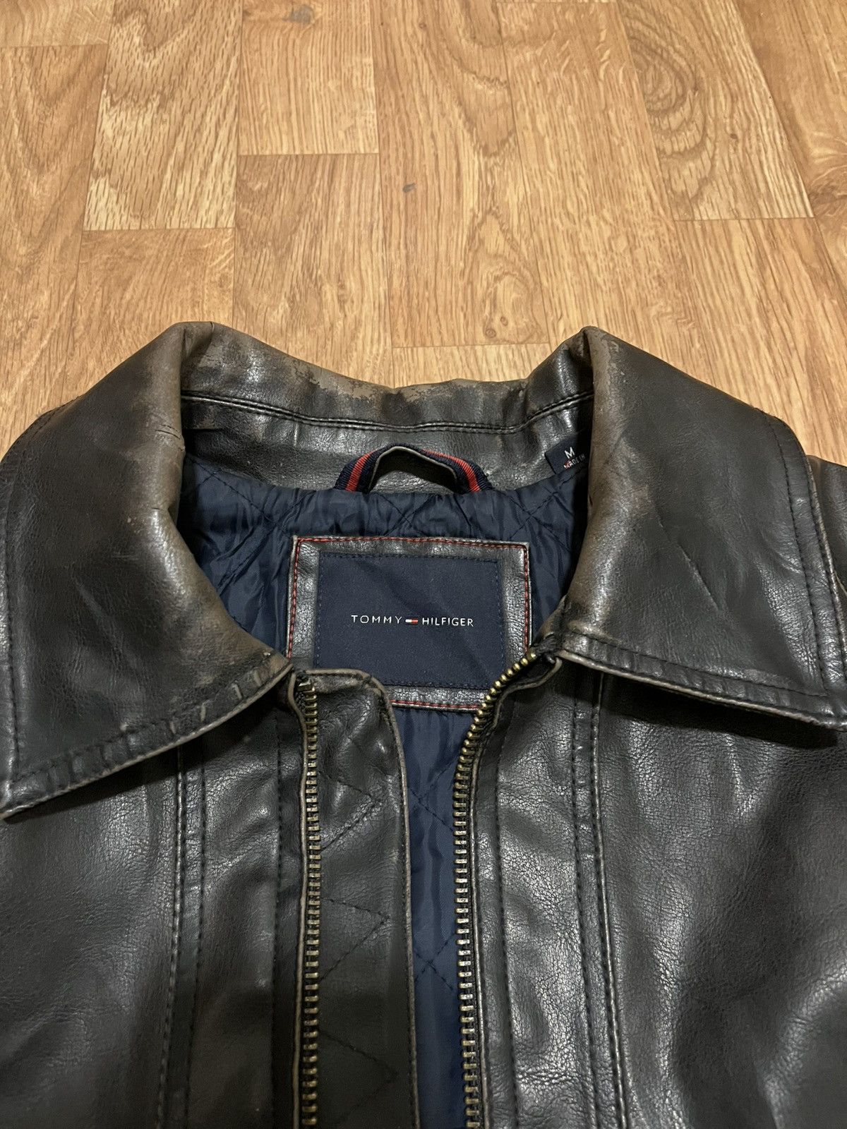 Tommy Hilfiger Vintage Hilfiger Leather Jacket Size US M / EU 48-50 / 2 - 2 Thumbnail