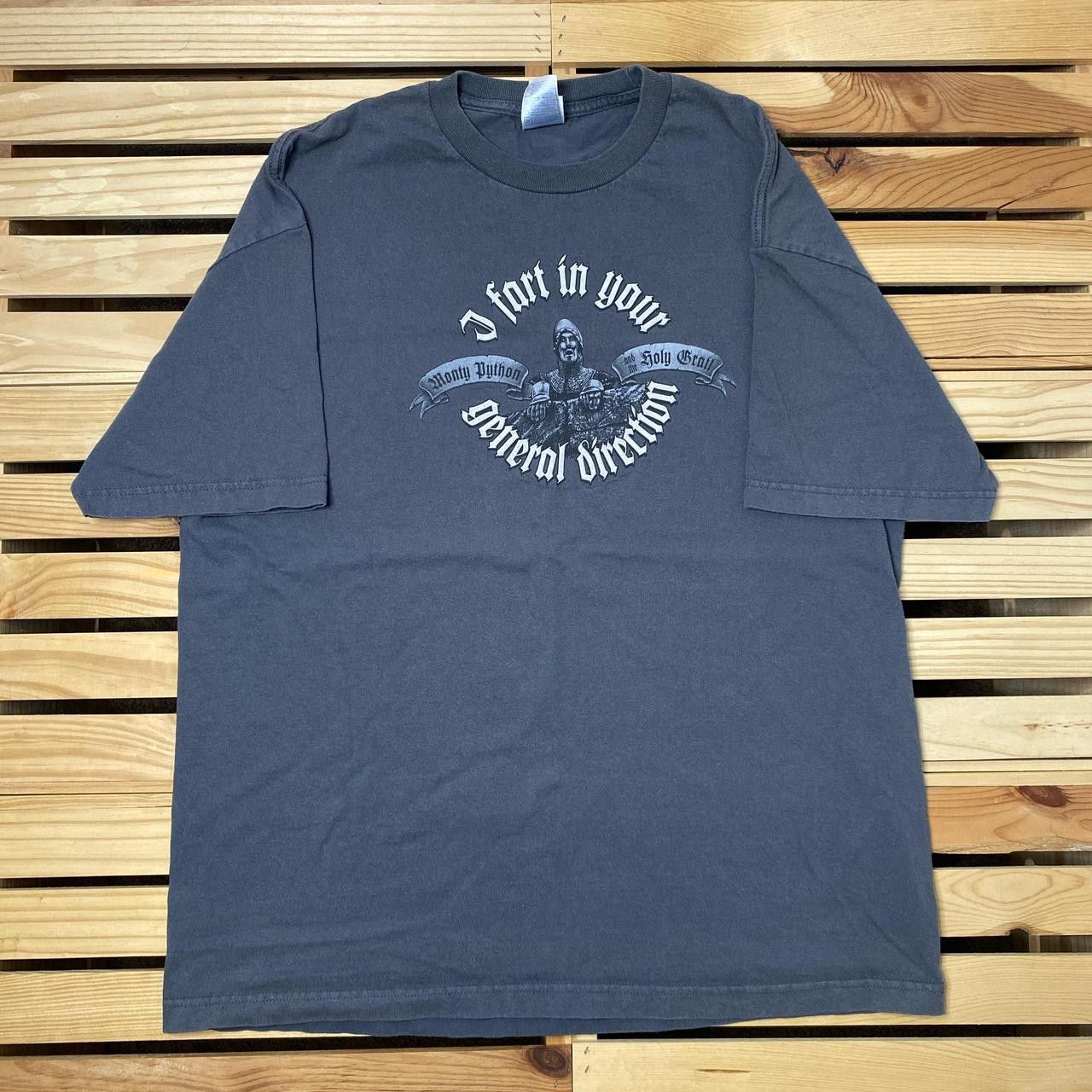 AAA Vintage Monty Python & The Holy Grail Gray Movie Tee Size XL Size US XL / EU 56 / 4 - 1 Thumbnail