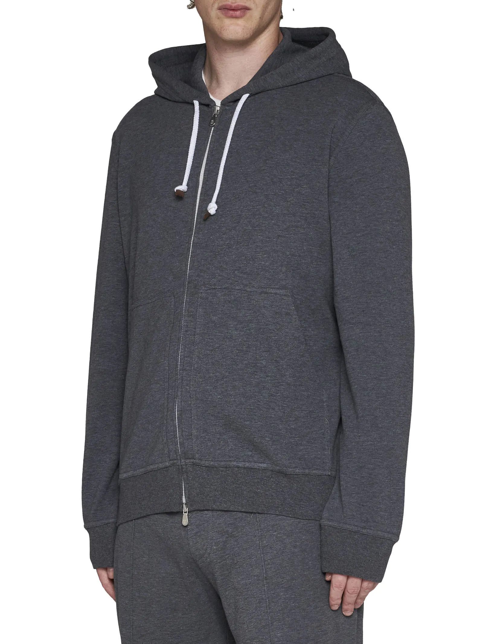 Brunello Cucinelli o1w1db10125 Zip Cardigan in Black Size US S / EU 44-46 / 1 - 3 Thumbnail