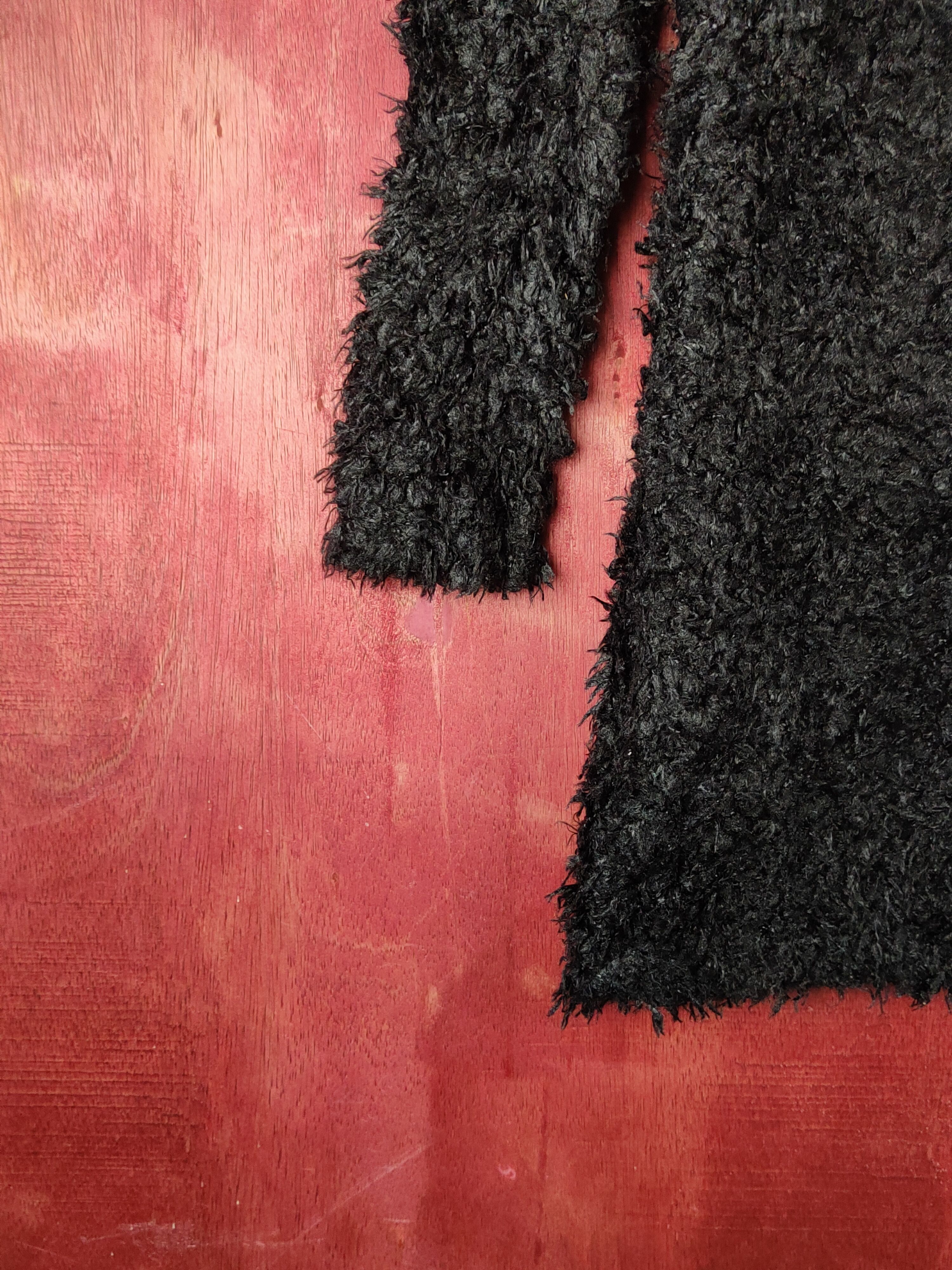 Japanese Brand × Vintage Japanese Brand Black Shag Shaggy Fur Mohair Knitwear #S1894 Size S / US 4 / IT 40 - 4 Thumbnail