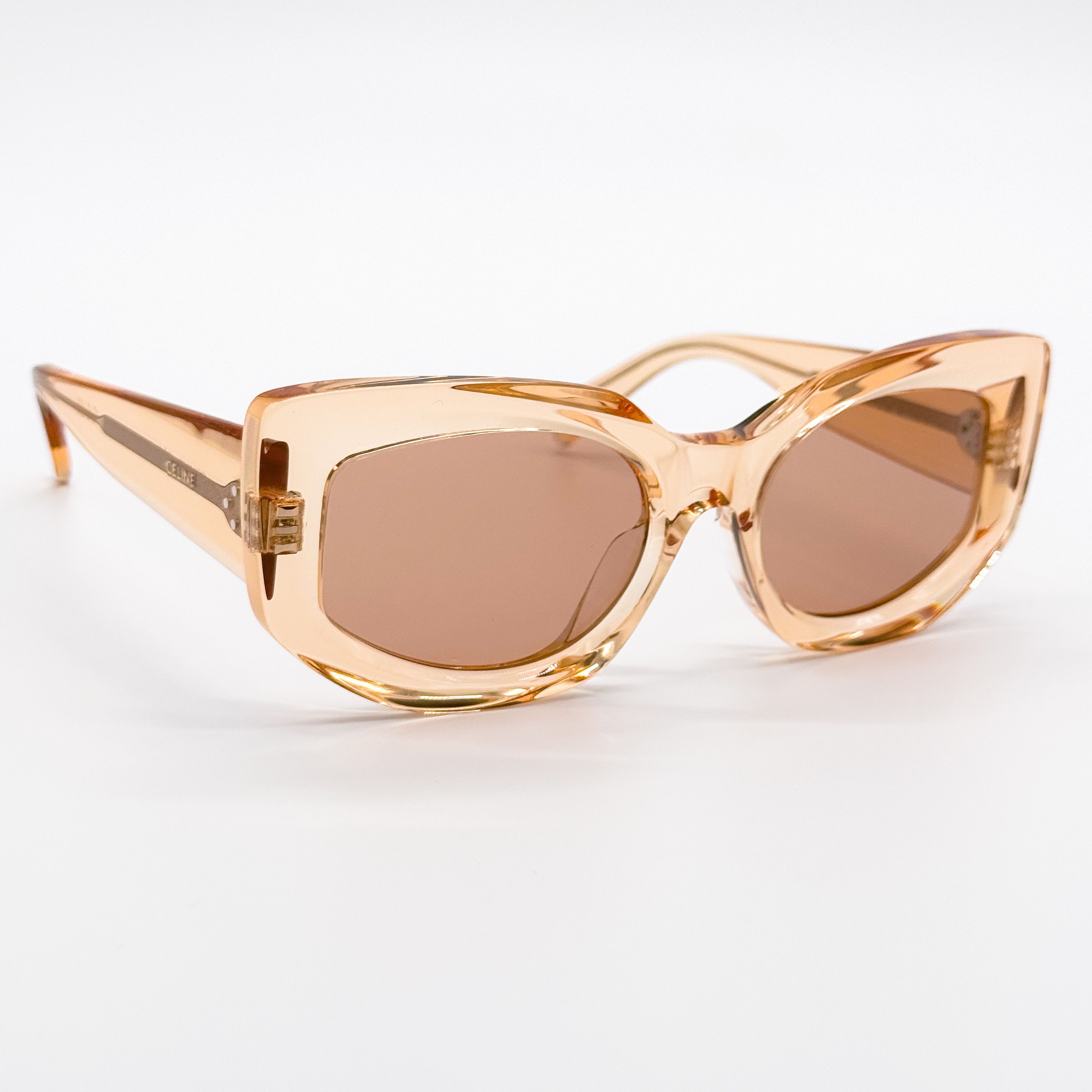 Celine NEW CELINE CL40277F 42J WOMEN ORANGE BROWN SUNGLASSES CELINE Size ONE SIZE - 4 Thumbnail
