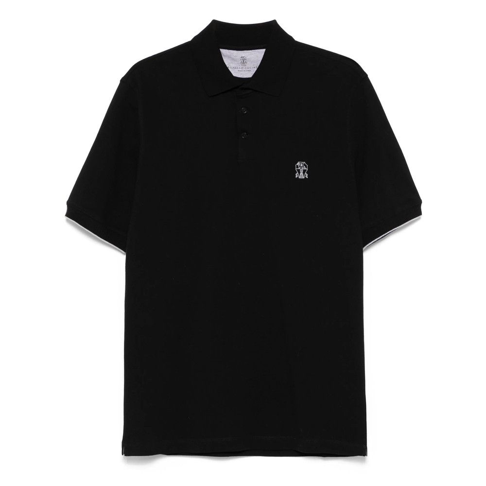 Brunello Cucinelli BLACK Polo Shirts