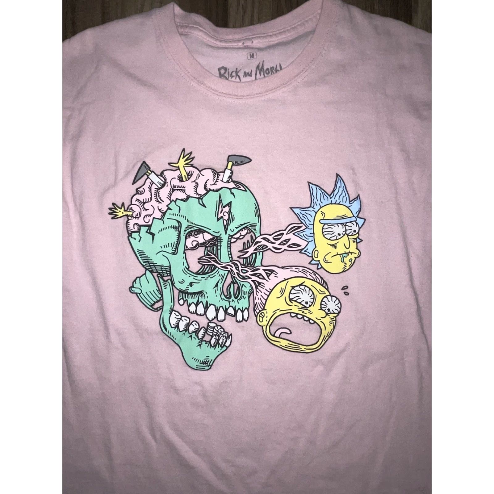 Pinko Rick And Morty T-Shirt Pink M Adult Swim Mens Short Sleeve Regular Shirt Size US M / EU 48-50 / 2 - 3 Thumbnail