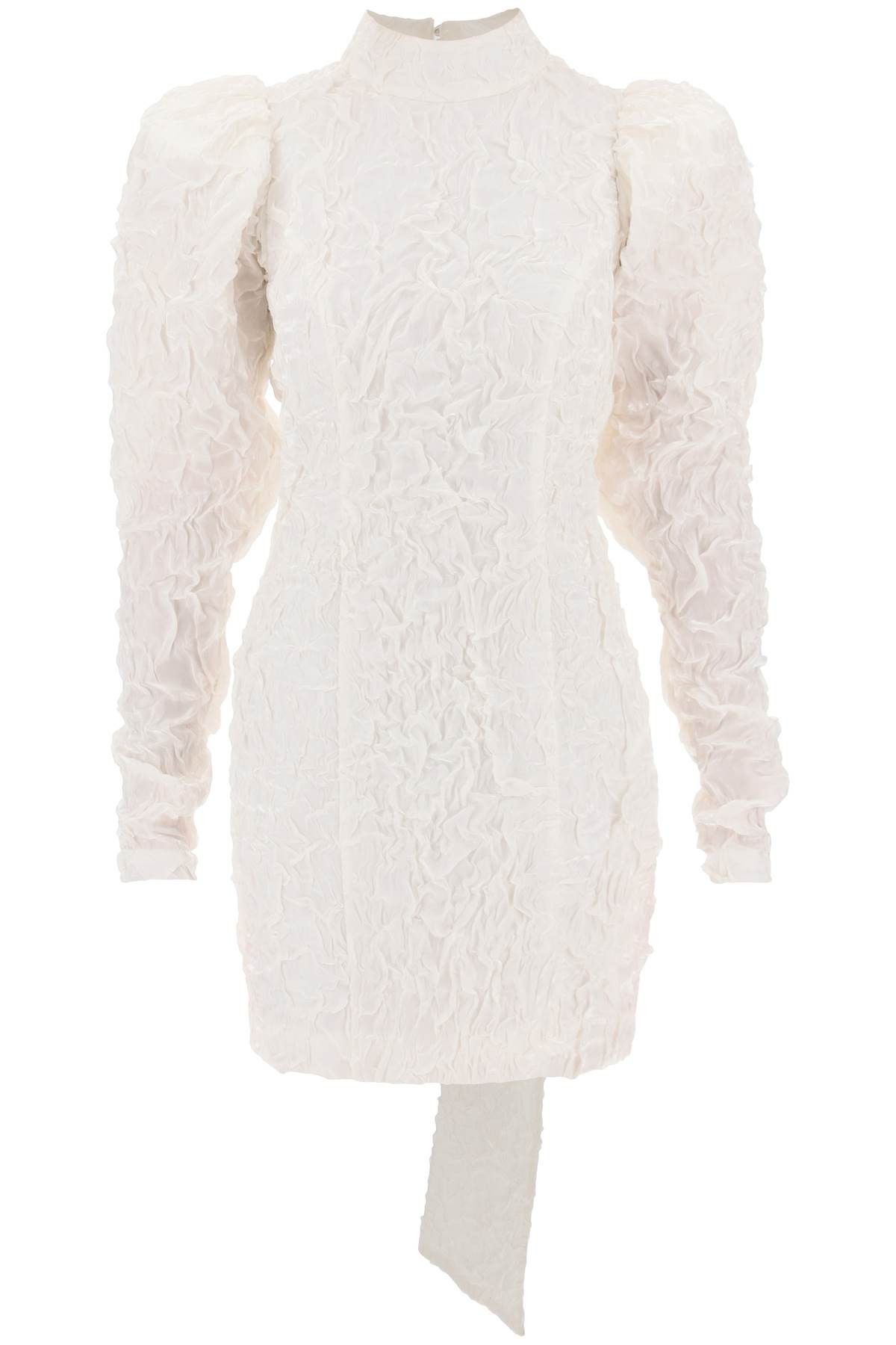 Image of Rotate Birger Christensen Crinkled Mini Dress in Bianco, Women's (Size XS)