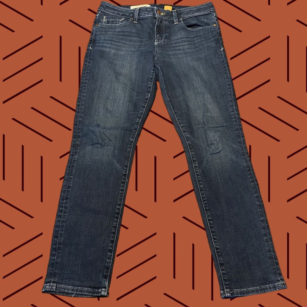 Vintage VINTAGE Pilcro & The Letterpress Jeans No. 29 Stet Women 31 x 28.5 Dark Blue Straight Jeans Womens Size 24" / US 00 / IT 34 - 1 Thumbnail
