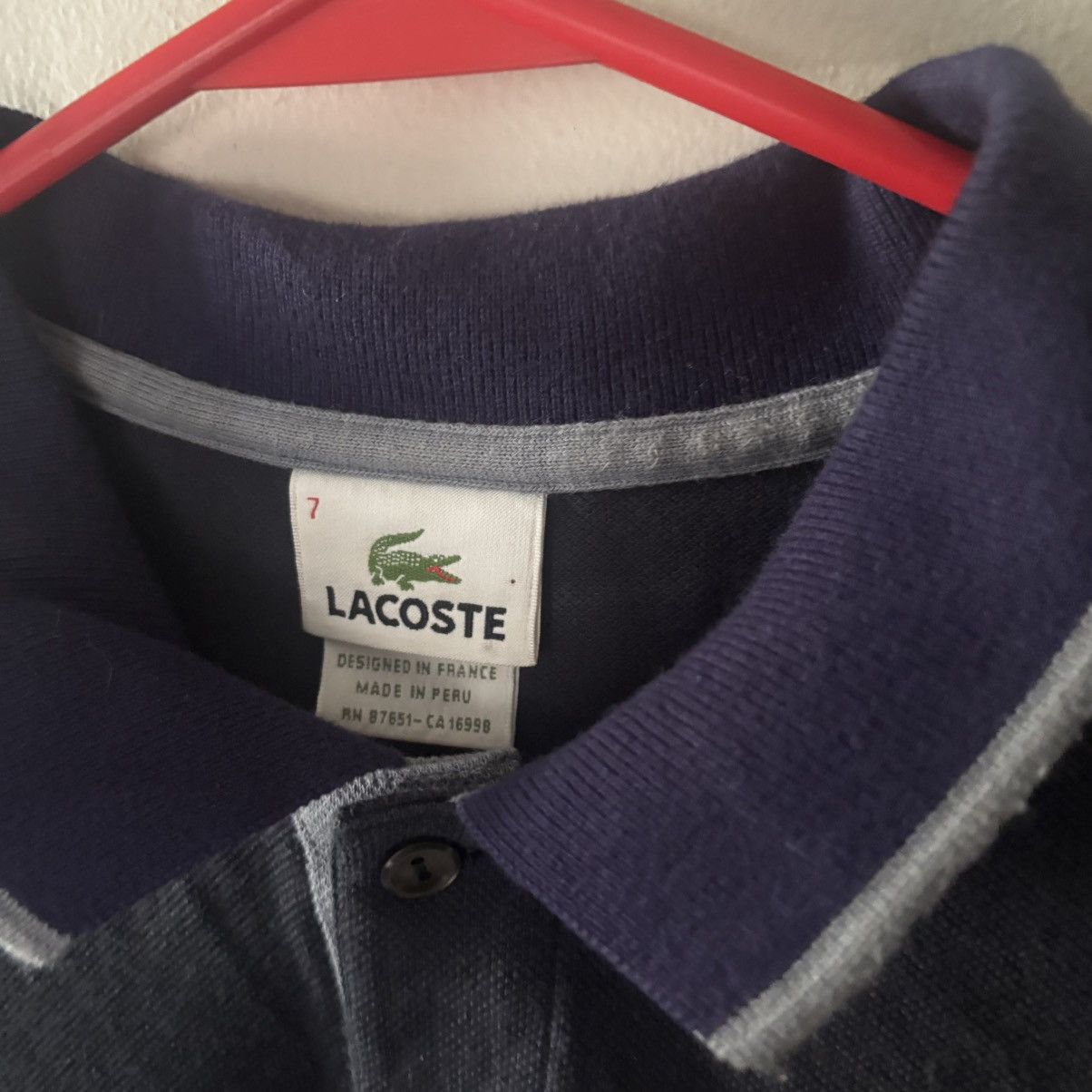 Lacoste Lacoste Live Mens Size 7 Short Sleeve Polo Size US L / EU 52-54 / 3 - 2 Thumbnail
