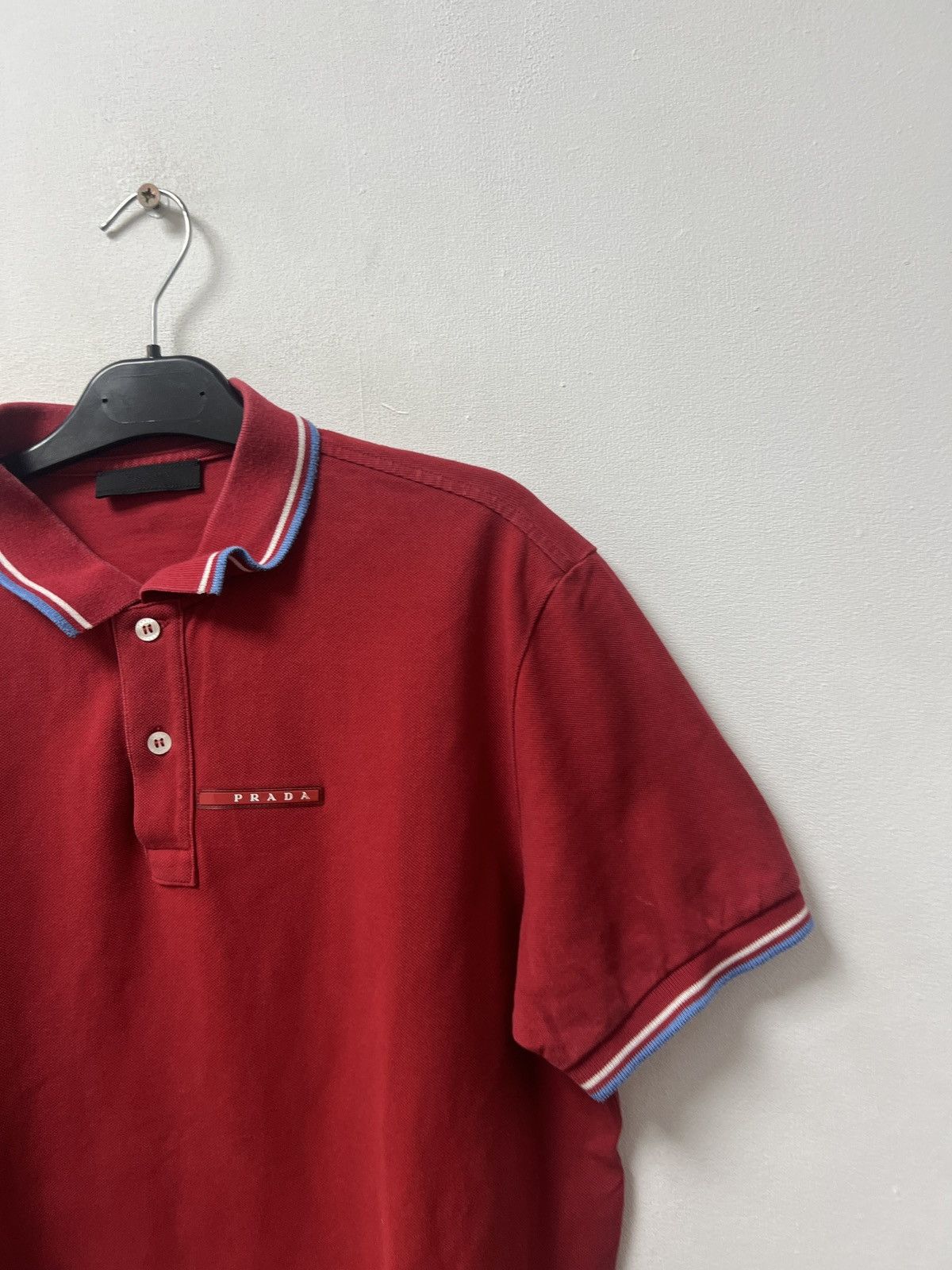 Prada Vintage Prada Polo T-Shirt Red Tab Size US XL / EU 56 / 4 - 3 Thumbnail