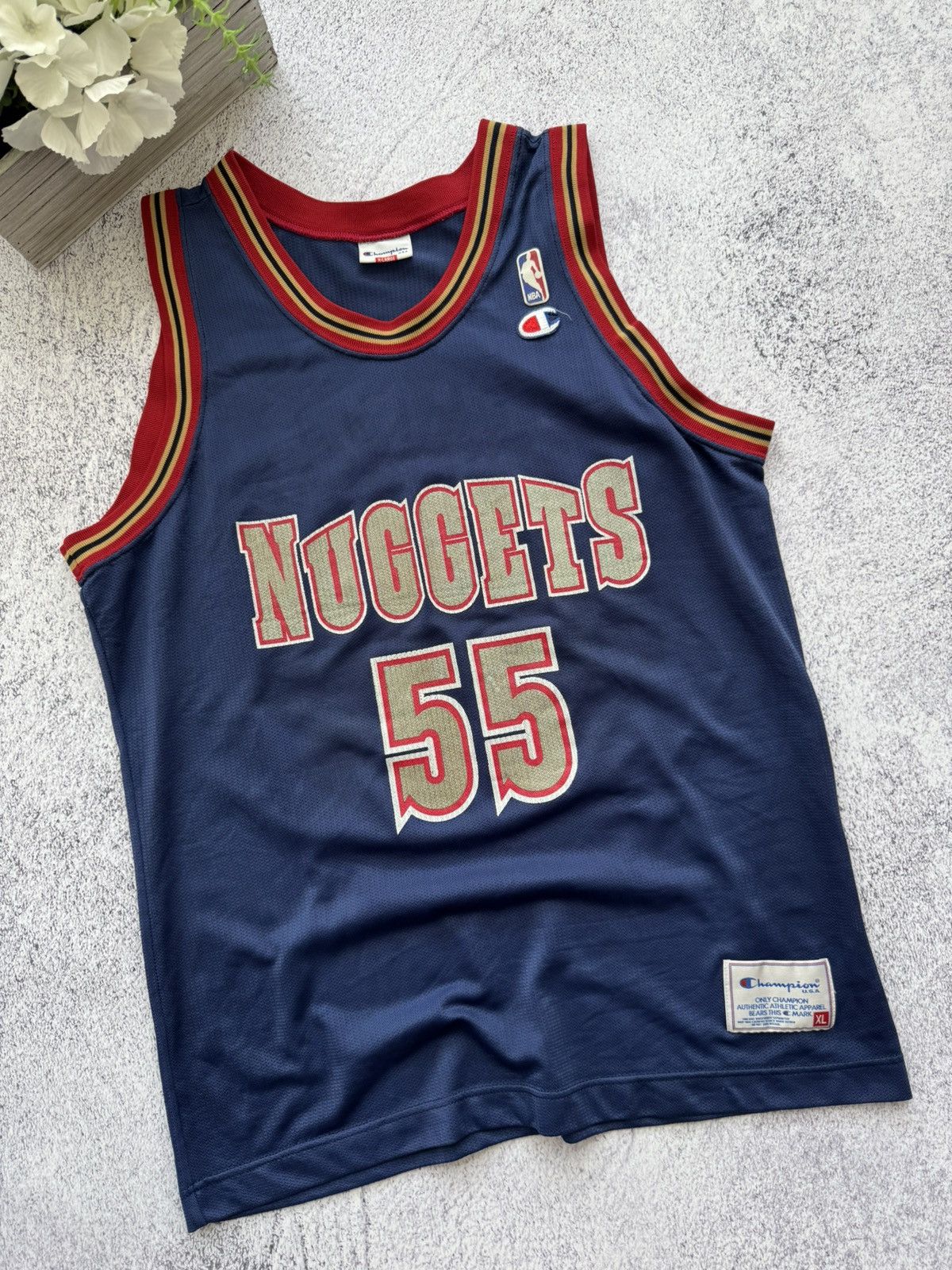 Champion × NBA × Vintage 1993/1995 DENVER NUGGETS BASKETBALL JERSEY DIKEMBE MUTOMBO Size US L / EU 52-54 / 3 - 3 Thumbnail