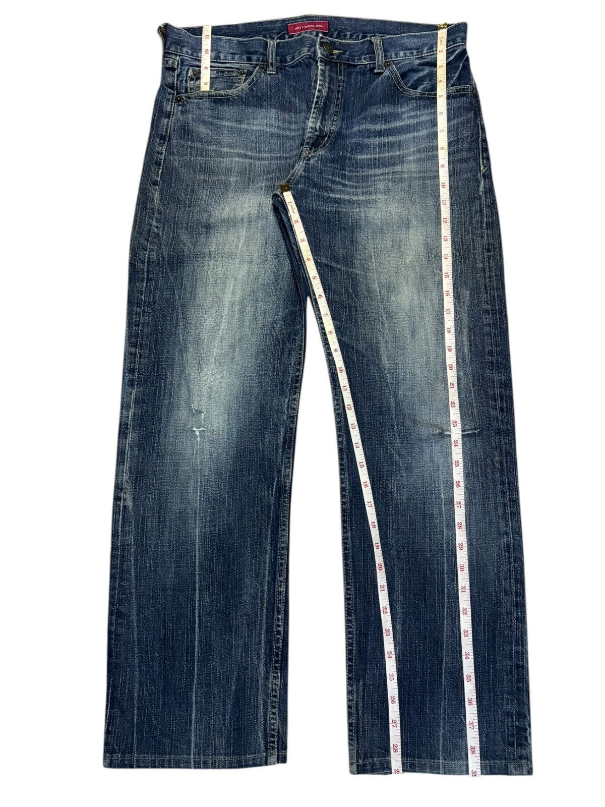 Japanese Brand Vintage Japanese Anti Label Mud Wash Distressed Loose Jeans Size US 34 / EU 50 - 13 Thumbnail