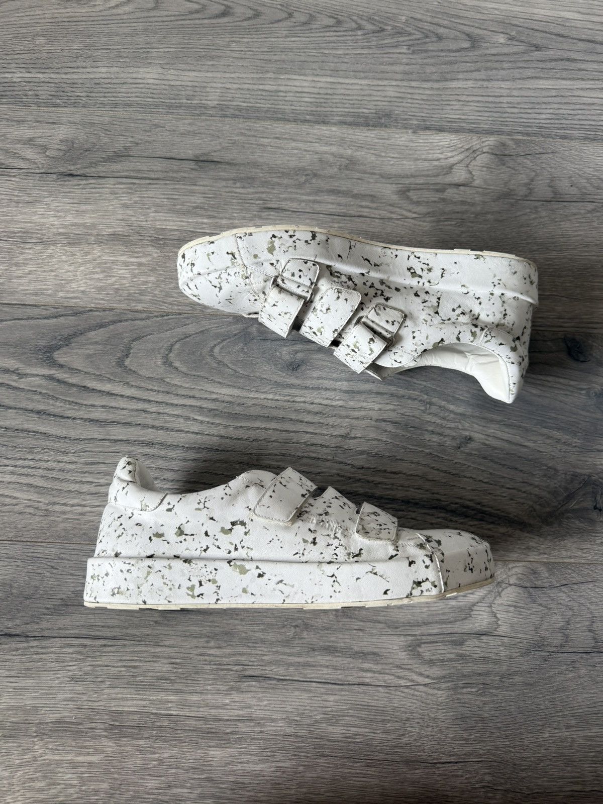 Jil Sander Jil Sander White Speckled Velcro Sneakers – Size 40 Size US 7 / EU 40 - 2 Thumbnail