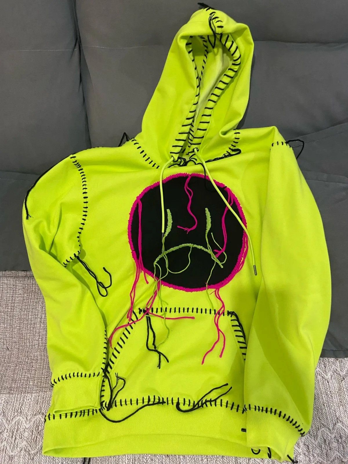 Designer × Japanese Brand Y2K kawaii hip-hop sweatshirt Gothic Punk smile hoodie Size US L / EU 52-54 / 3 - 2 Thumbnail