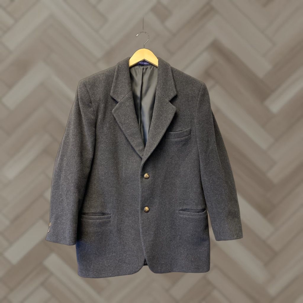Gap GAP Peacoat Blazer Wool Blend Jacket Men’s Small Gray Coat Wool Blend Peacoat Blazer Size 36R - 1 Thumbnail