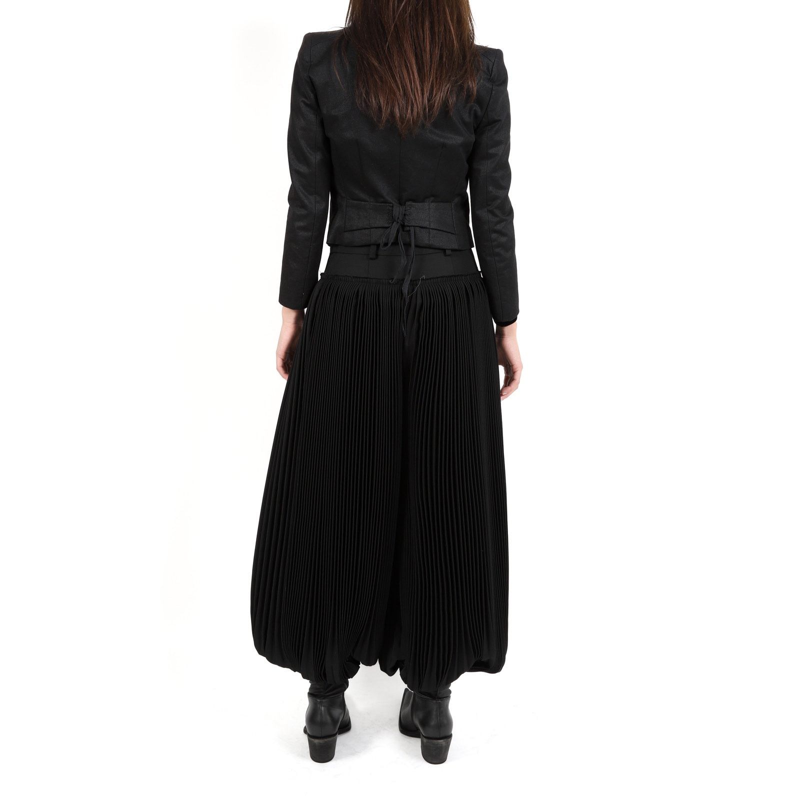 Haider Ackermann FW06 Cropped Tailored Jacket in Black Cotton Size XS / US 0-2 / IT 36-38 - 4 Thumbnail