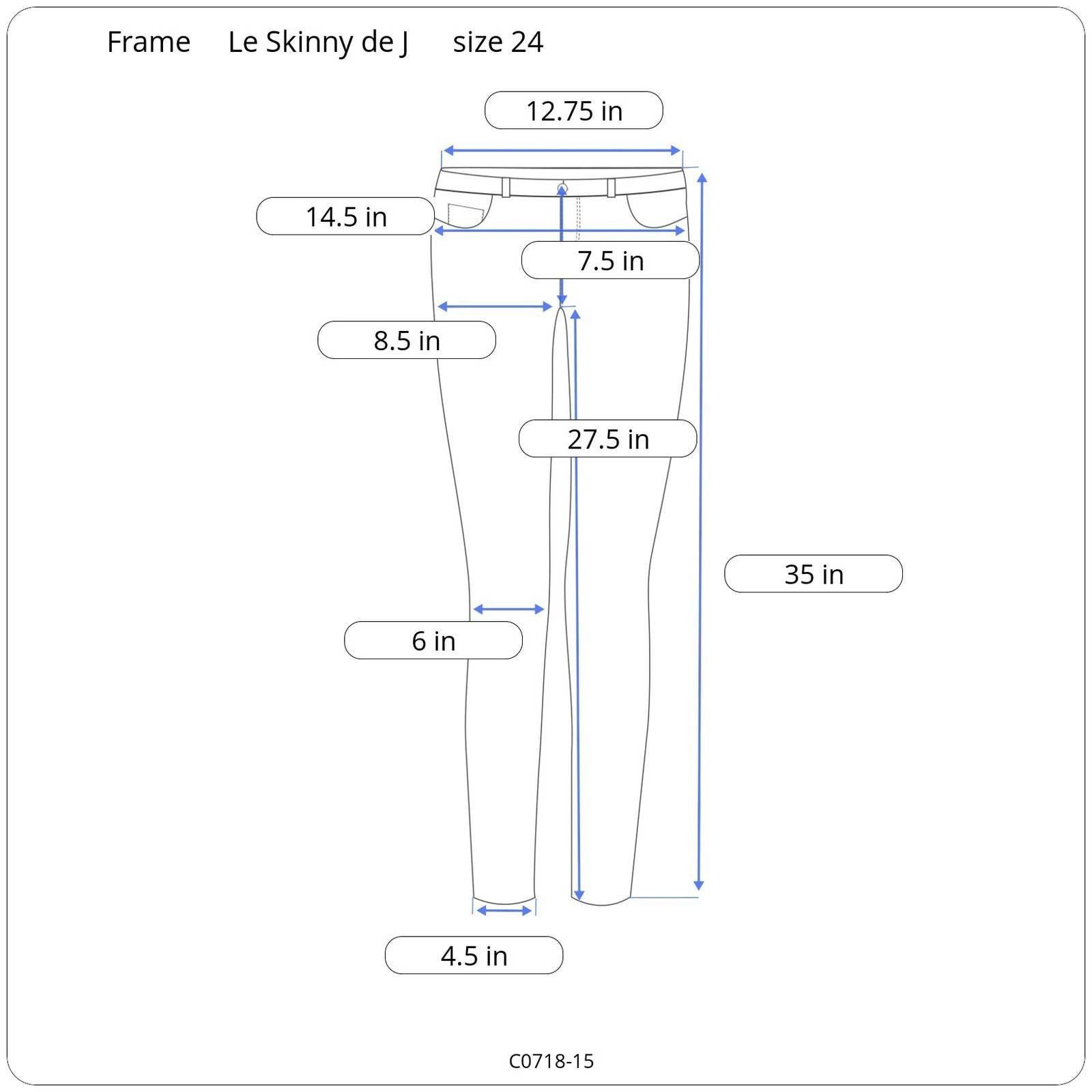 Frame Frame Denim Le Skinny de Jeanne crop -blanc size 24 Size 24" / US 00 / IT 34 - 8 Thumbnail