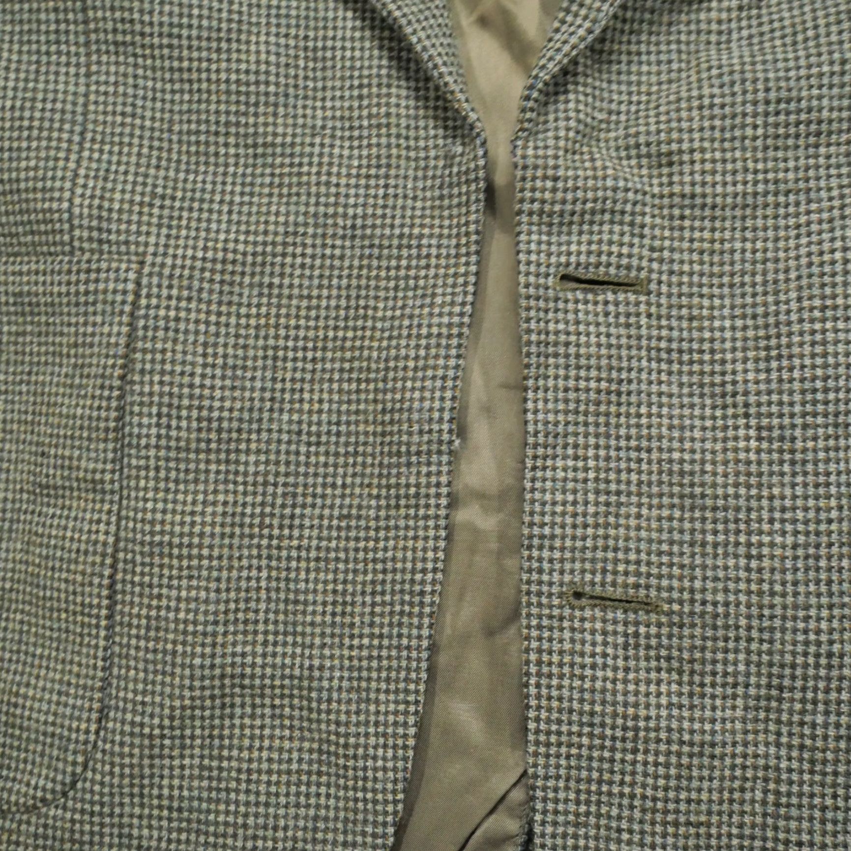 Vintage VINTAGE Hunt Valley Blazer Jacket Mens 44L 44 Long Brown Tweed Houndstooth Wool Size 44R - 6 Thumbnail