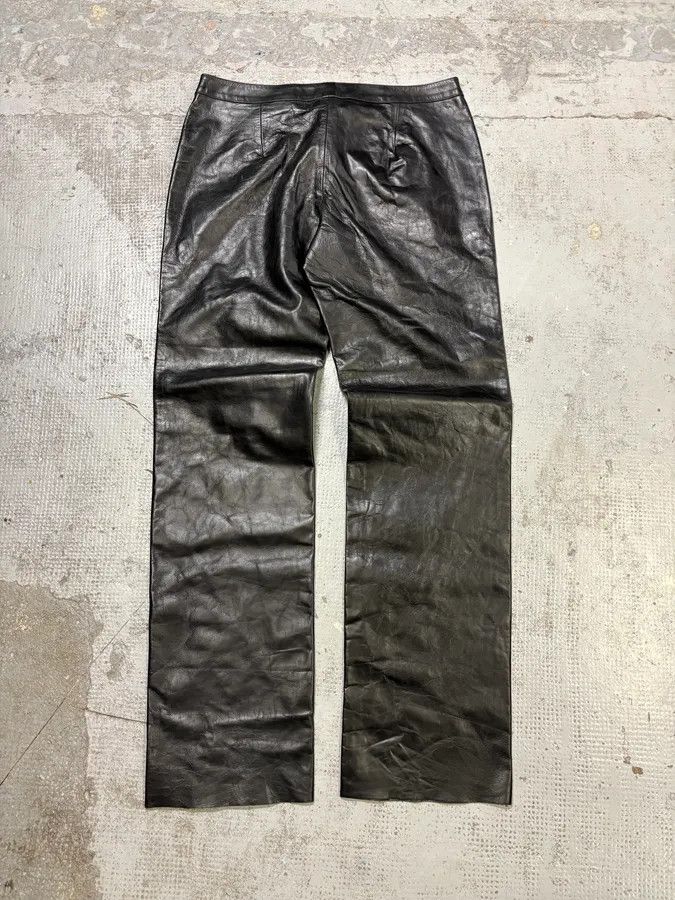 Roberto Cavalli Roberto Cavalli Black Leather Embroidered Pants Size US 34 / EU 50 - 7 Thumbnail