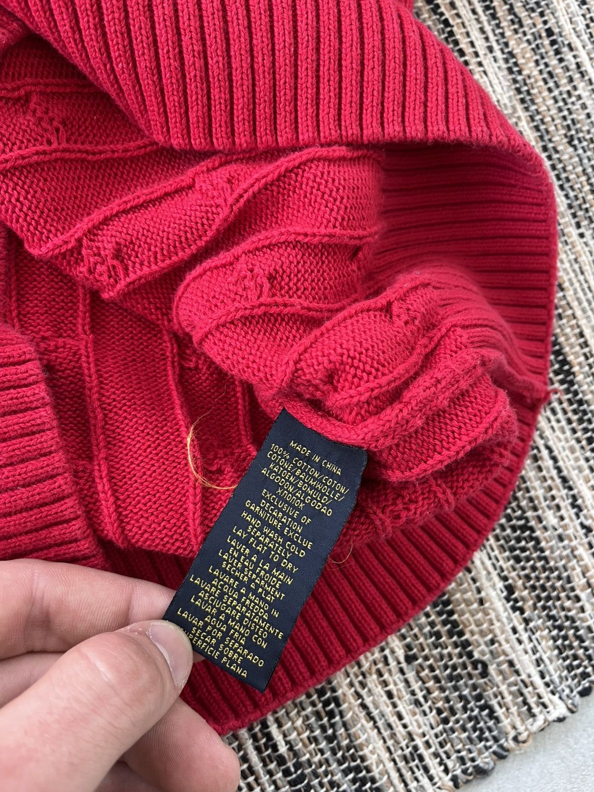 Polo Ralph Lauren × Vintage Hype Vintage Polo Ralph Lauren Knit Sweater Red Y2K Size US M / EU 48-50 / 2 - 15 Thumbnail