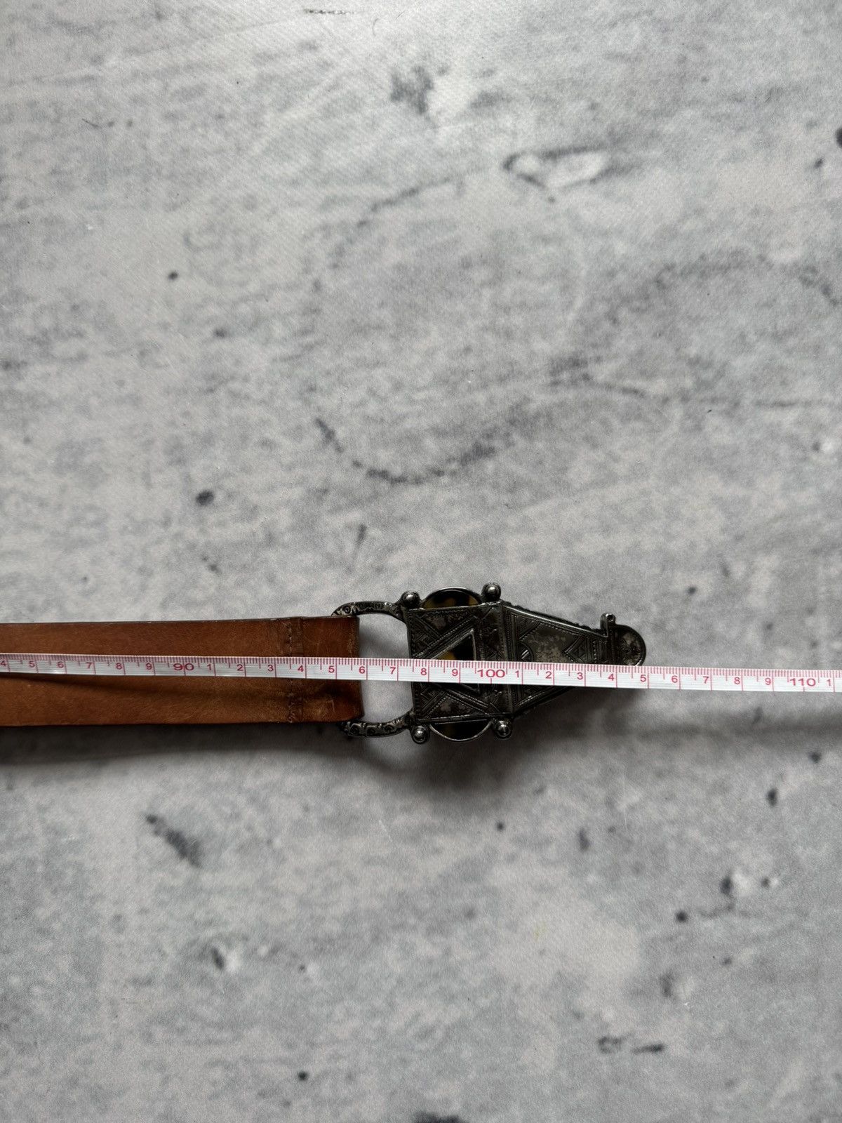 Japanese Brand × Vintage Vintage belt Avant-Garde leather brown Size ONE SIZE - 7 Thumbnail