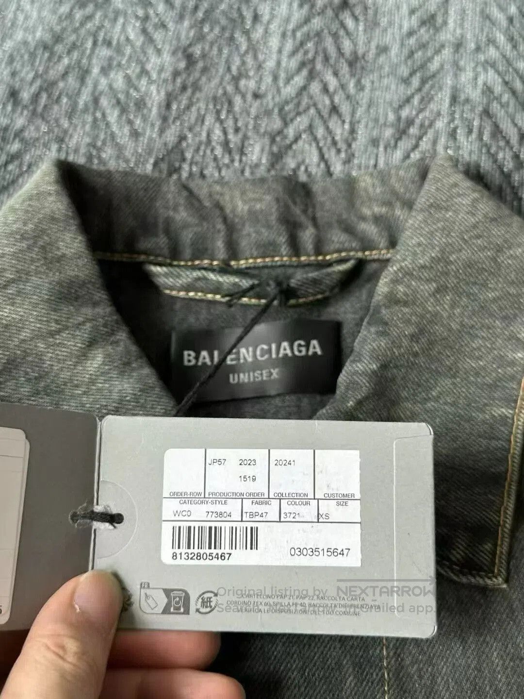 Balenciaga balenciaga graffiti denim jacket in black. Size US XS / EU 42 / 0 - 3 Thumbnail