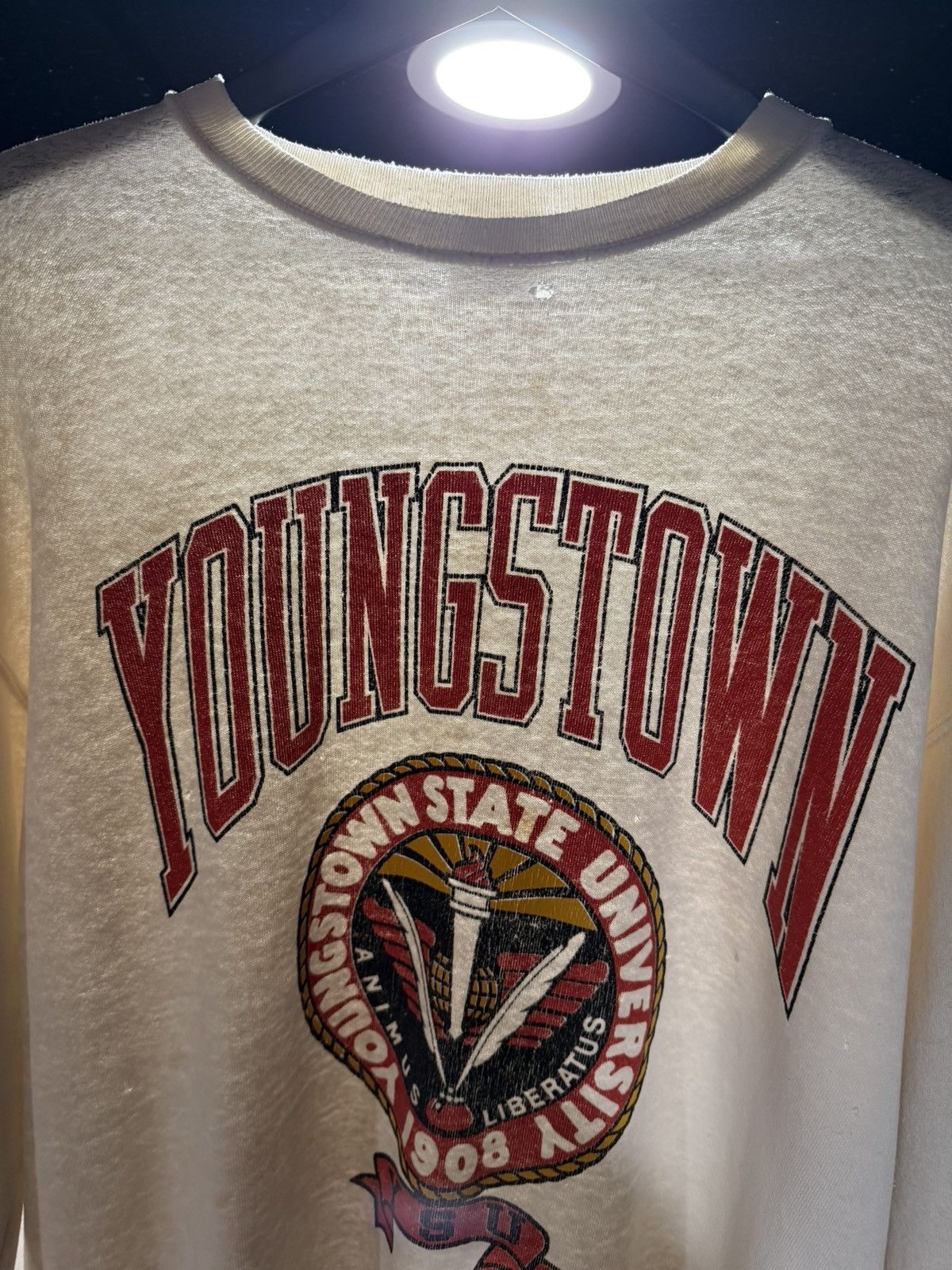 Vintage 1980s Vintage Youngstown State Soft Distressed Sweatshirt XL Size US XL / EU 56 / 4 - 13 Thumbnail