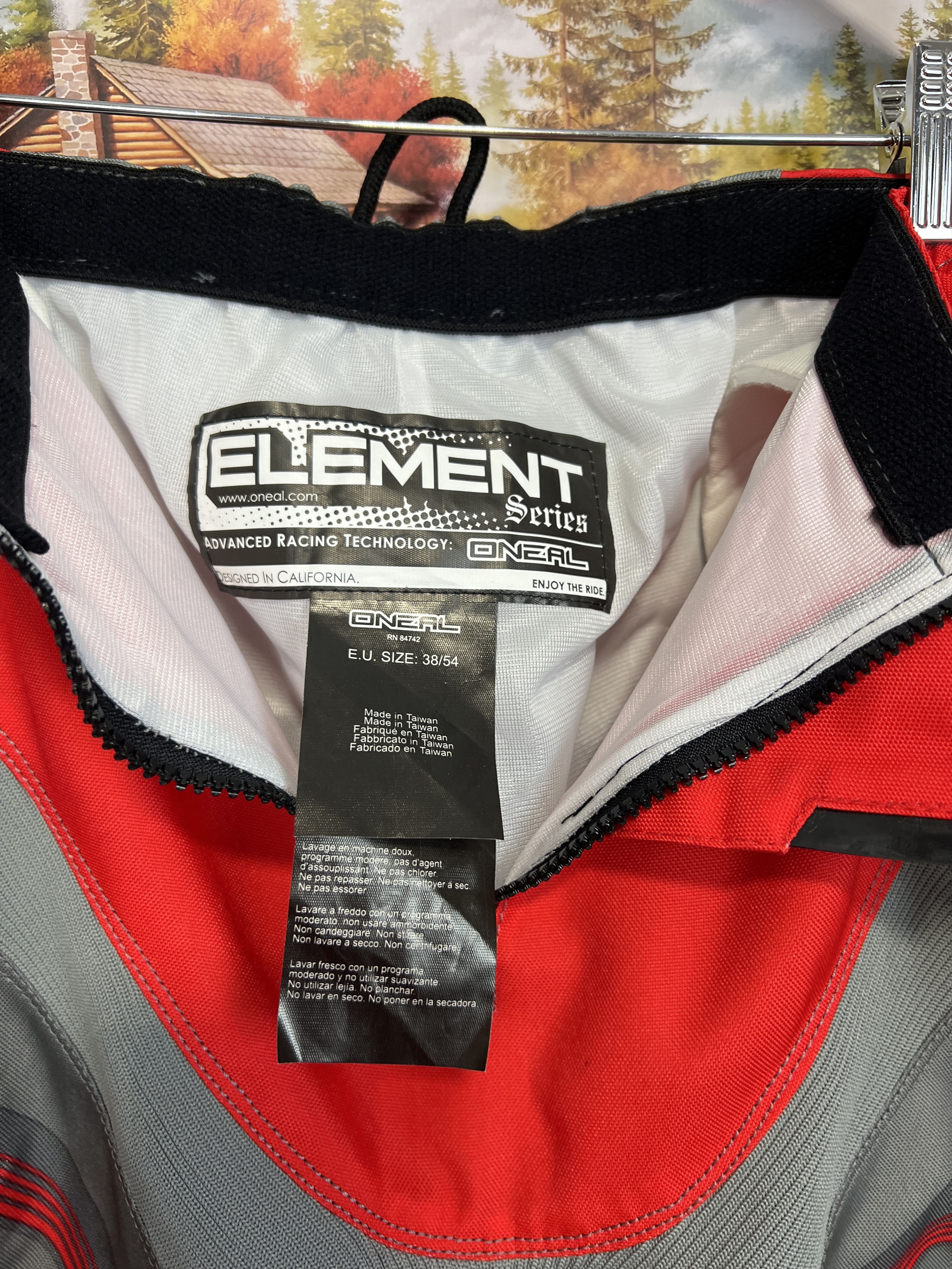 O'Neill Element FR Red Grey Shorts Racing Tech Ride Motobike Hype Size US 38 / EU 54 - 9 Thumbnail