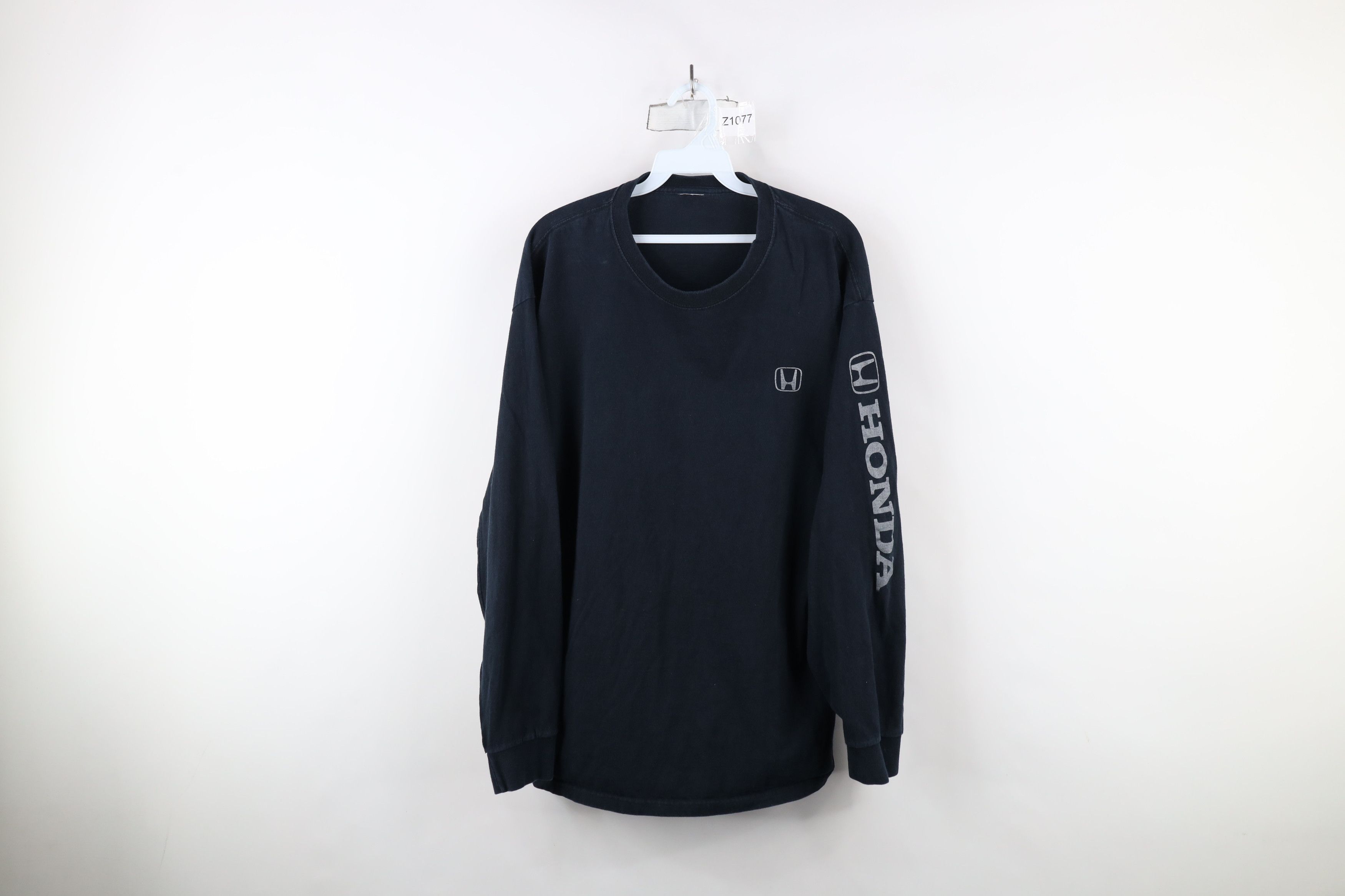 Vintage Vintage 90s Honda Racing Spell Out Long Sleeve T-Shirt Black Size US L / EU 52-54 / 3 - 1 Thumbnail