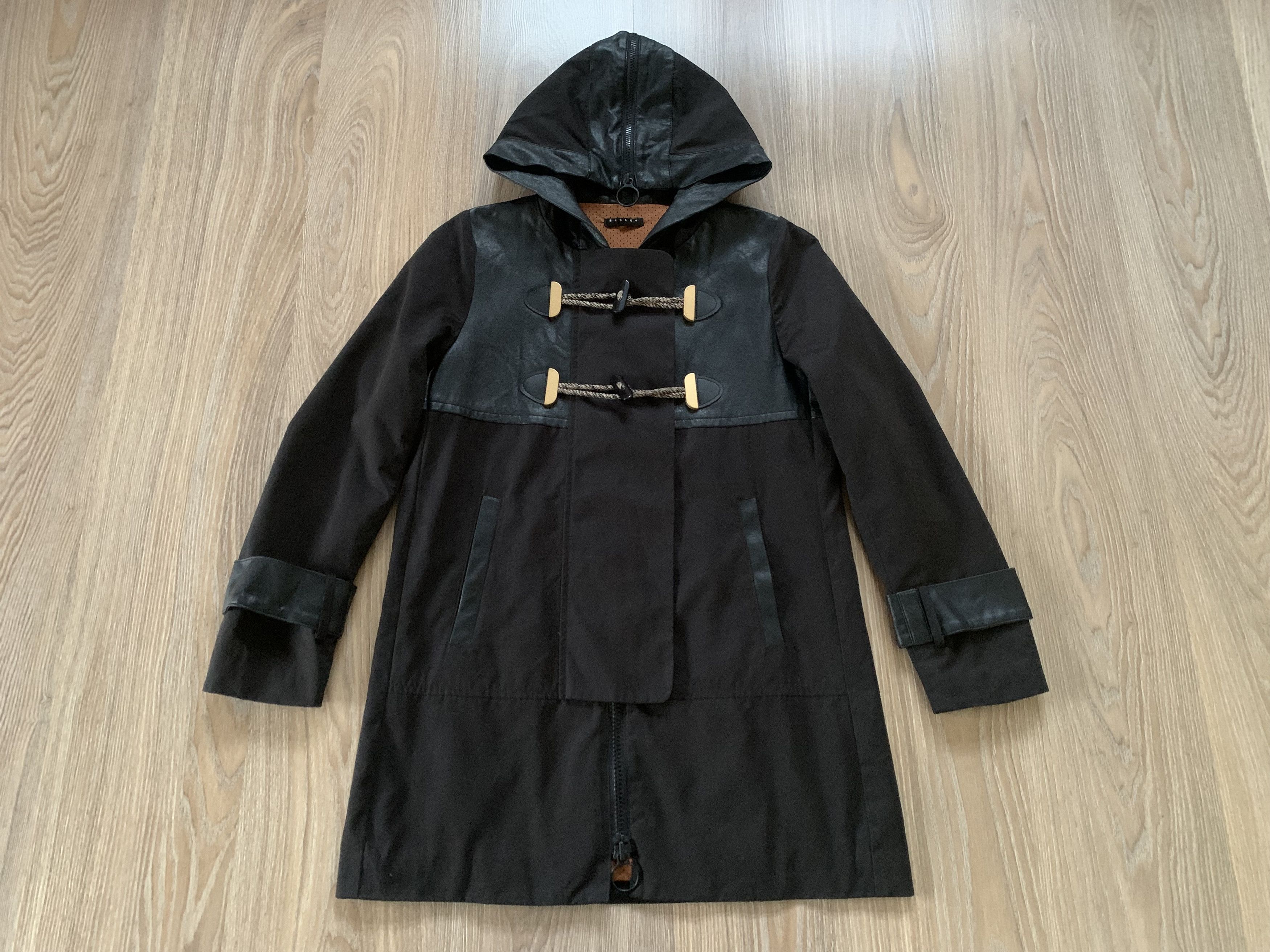 Sisley Sisley Black Hood Cloak Trench Size M / US 6-8 / IT 42-44 - 2 Thumbnail