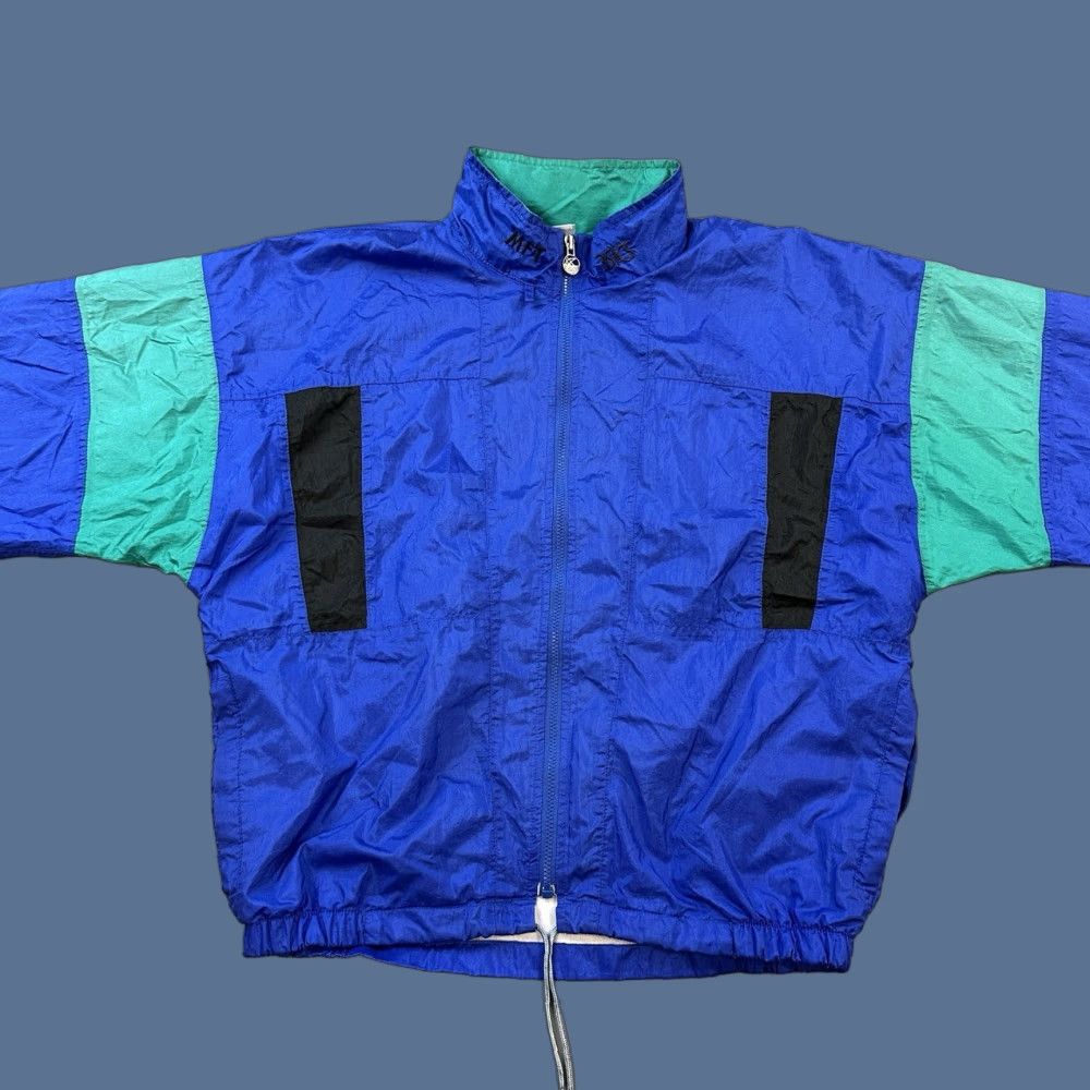 Asics VINTAGE ASICS Jacket Mens Medium Blue Teal Full Zip Lined Windbreaker 90s Size US M / EU 48-50 / 2 - 1 Thumbnail