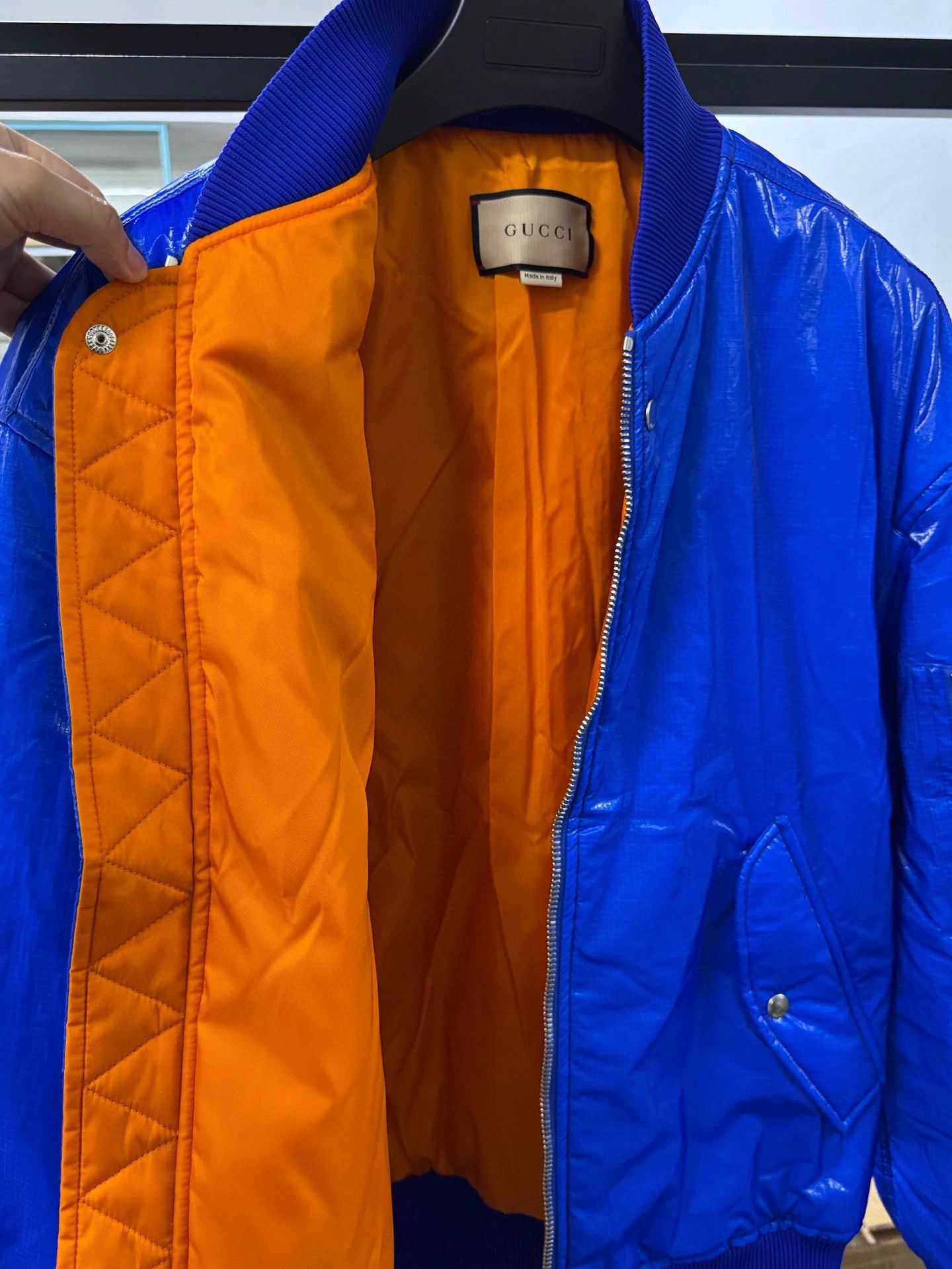 Gucci gucci men's bomber jacket in bright blue Size US M / EU 48-50 / 2 - 7 Thumbnail