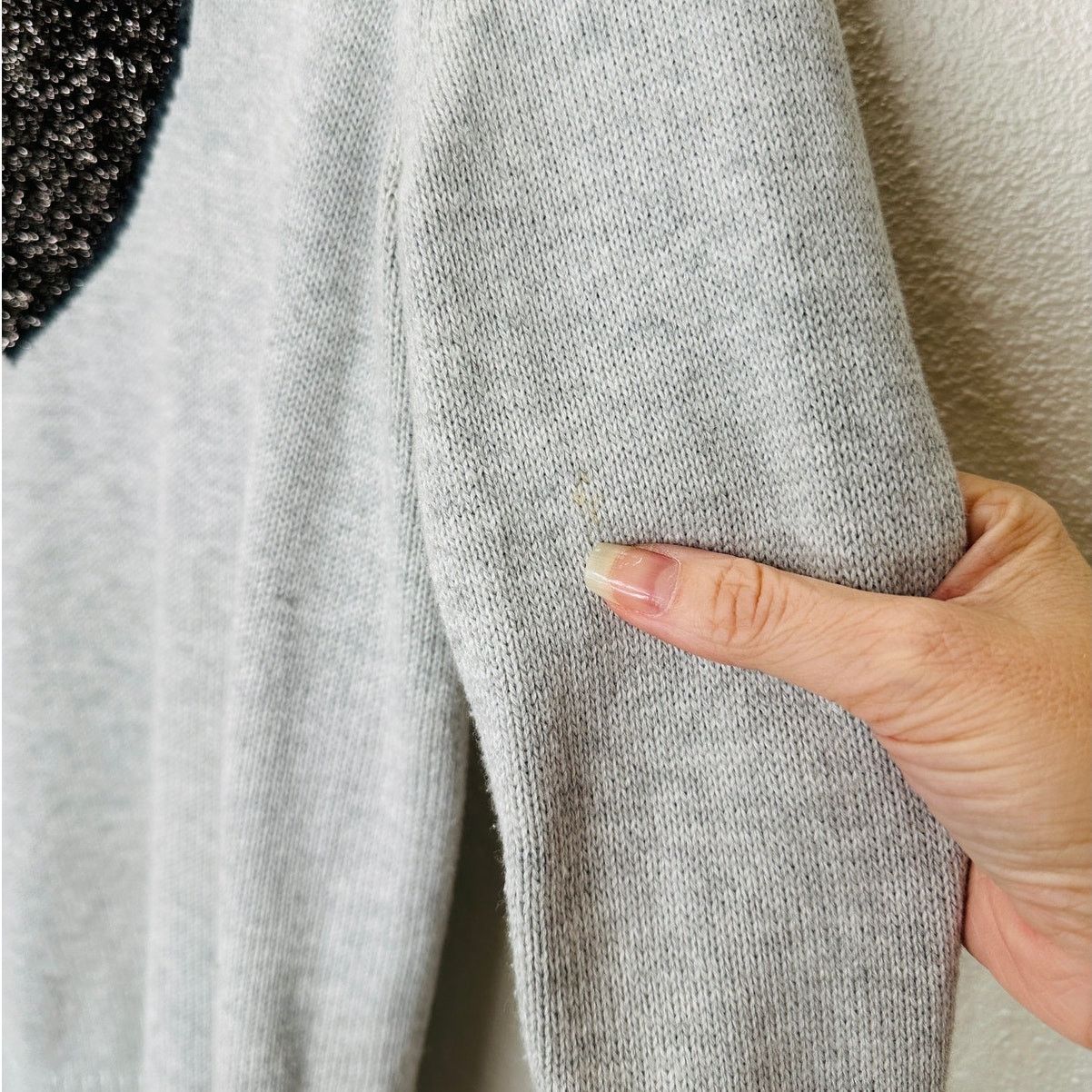 Gap Gap Gray Metallic Heart Crewneck Long Sleeve Sweater S Size S / US 4 / IT 40 - 4 Thumbnail