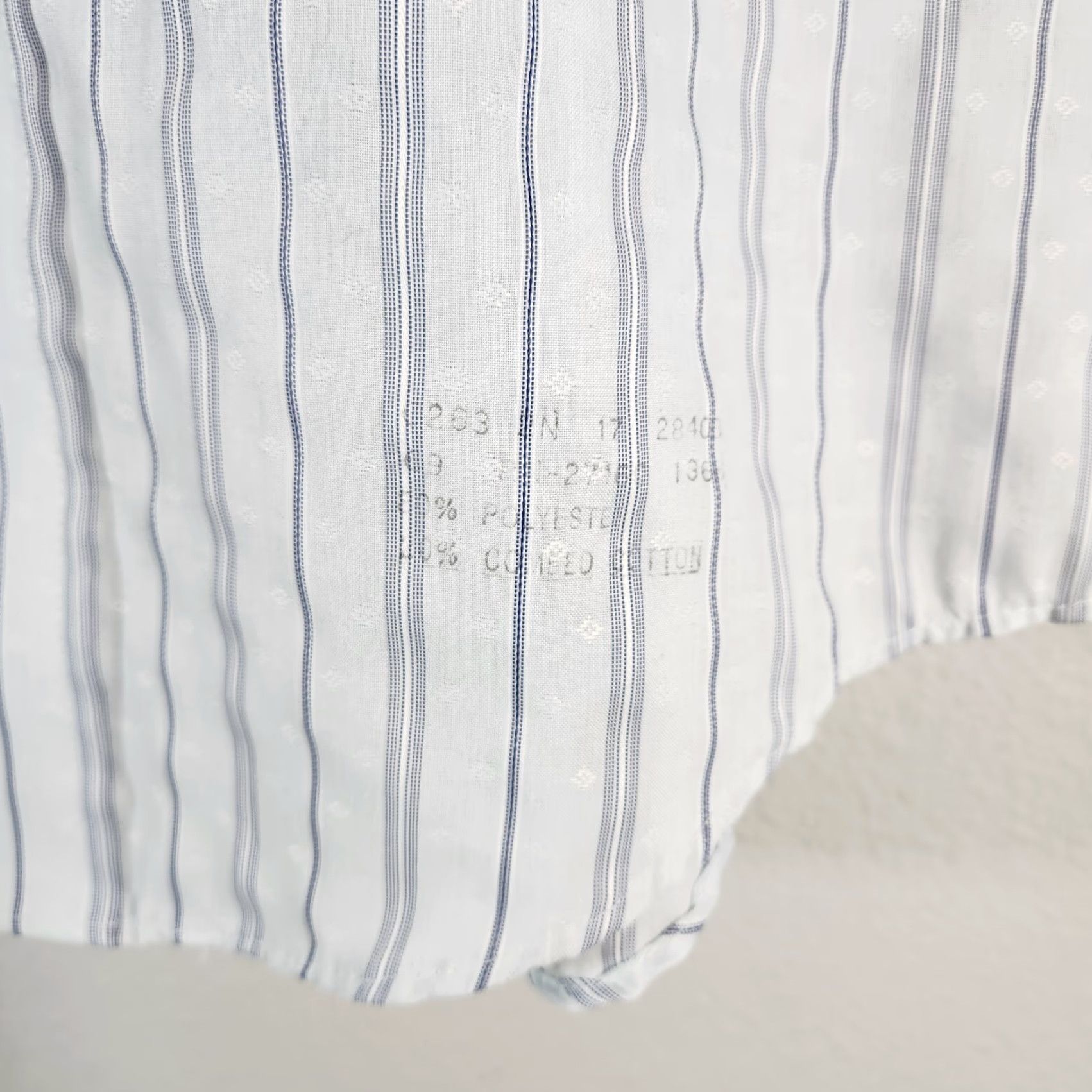 Needles VINTAGE Mens 80s Single Needle Tailoring Pinstripe SS Point Collar Shirt-Size L Size US XL / EU 56 / 4 - 4 Thumbnail