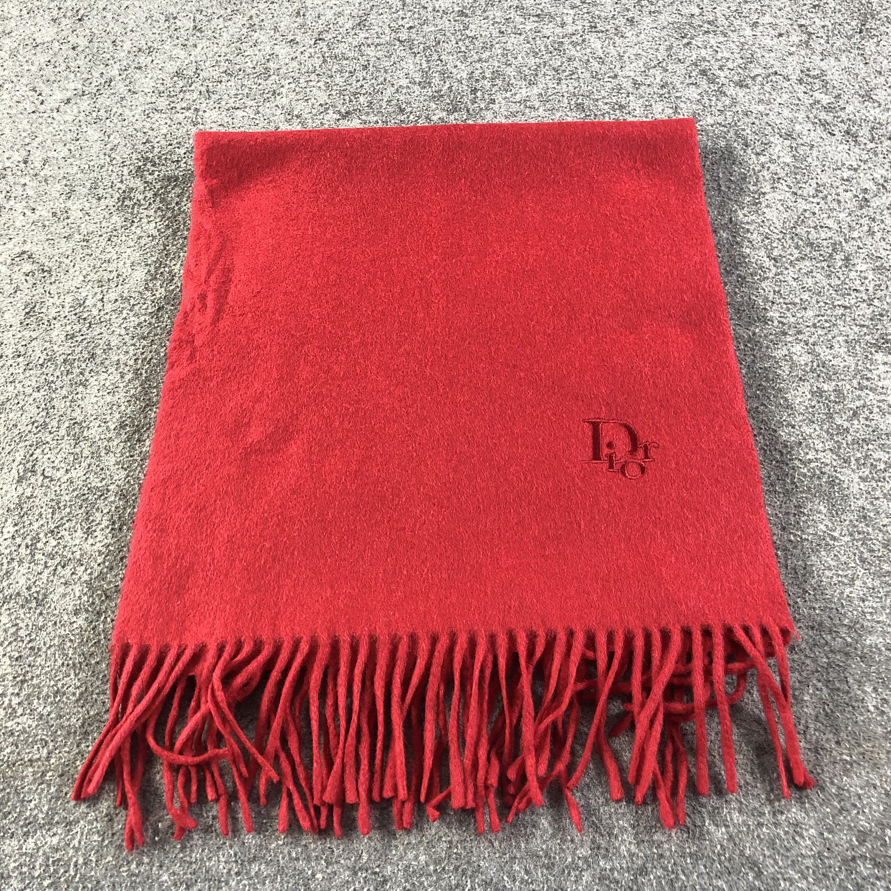 Vintage Christian Dior Cashmere Scarf Muffler V1167 Size ONE SIZE - 2 Thumbnail
