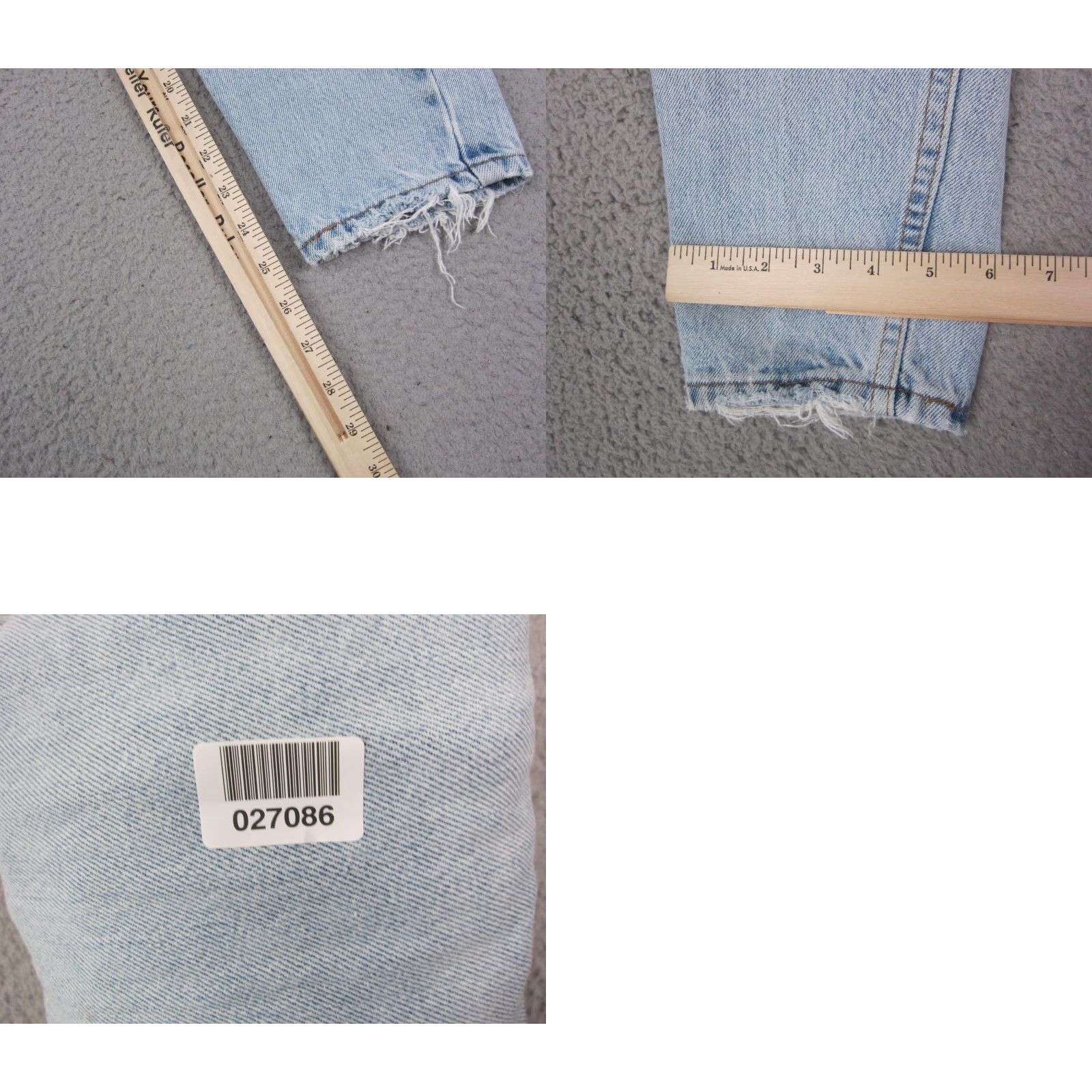 Levi's VINTAGE Levi's 521 Jeans Womens 27x25 Blue Denim Tapered 10 Petite Made in USA Size 32" / US 10 / IT 46 - 10 Thumbnail