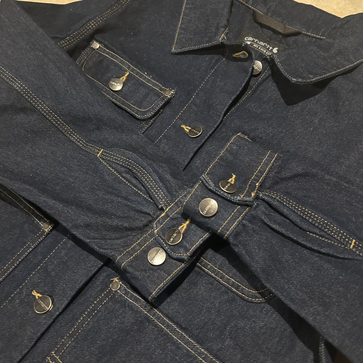 Carhartt × Vintage Carhartt Denim 4 Pocket Chore Trucker Jacket Deadstock Rare Size US M / EU 48-50 / 2 - 6 Thumbnail
