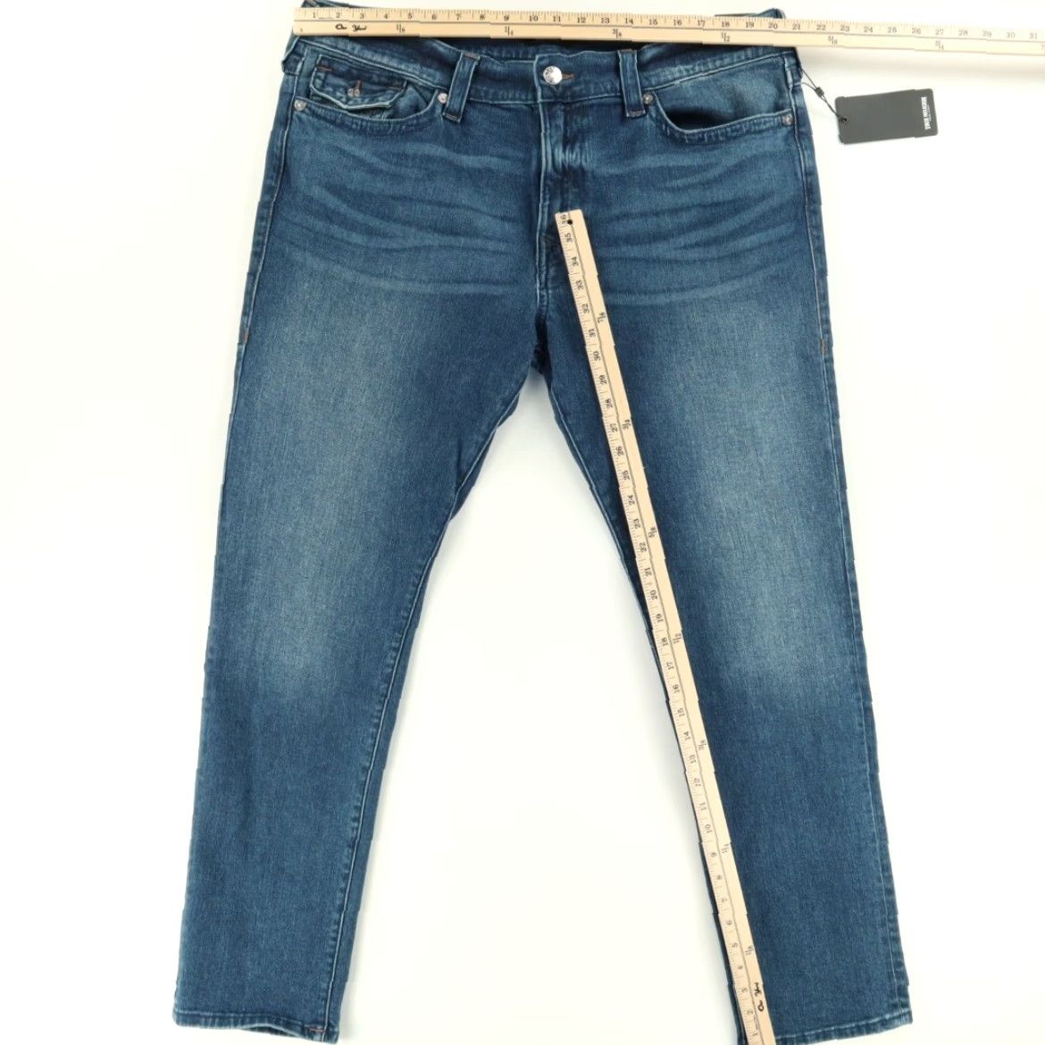 True Religion Jeans Slim Rocco Fl ap Cotton Denim Blue Men's 40
