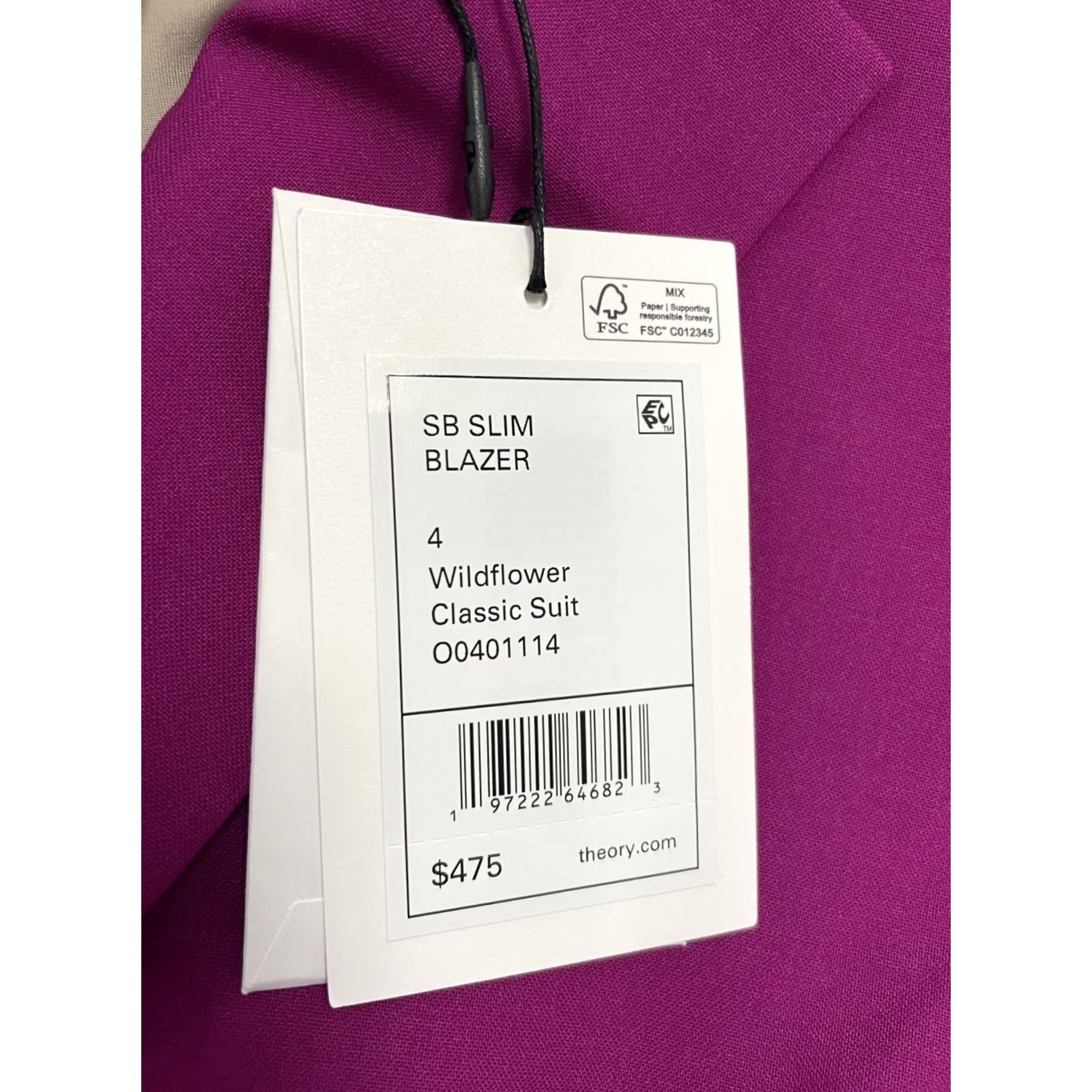 Theory VINTAGE? No. Final: Theory Blazer Women Slim Pink Wool Blend Single Breast Size 4 Solid 475 MSRP Basic Jacket Size S / US 4 / IT 40 - 2 Thumbnail