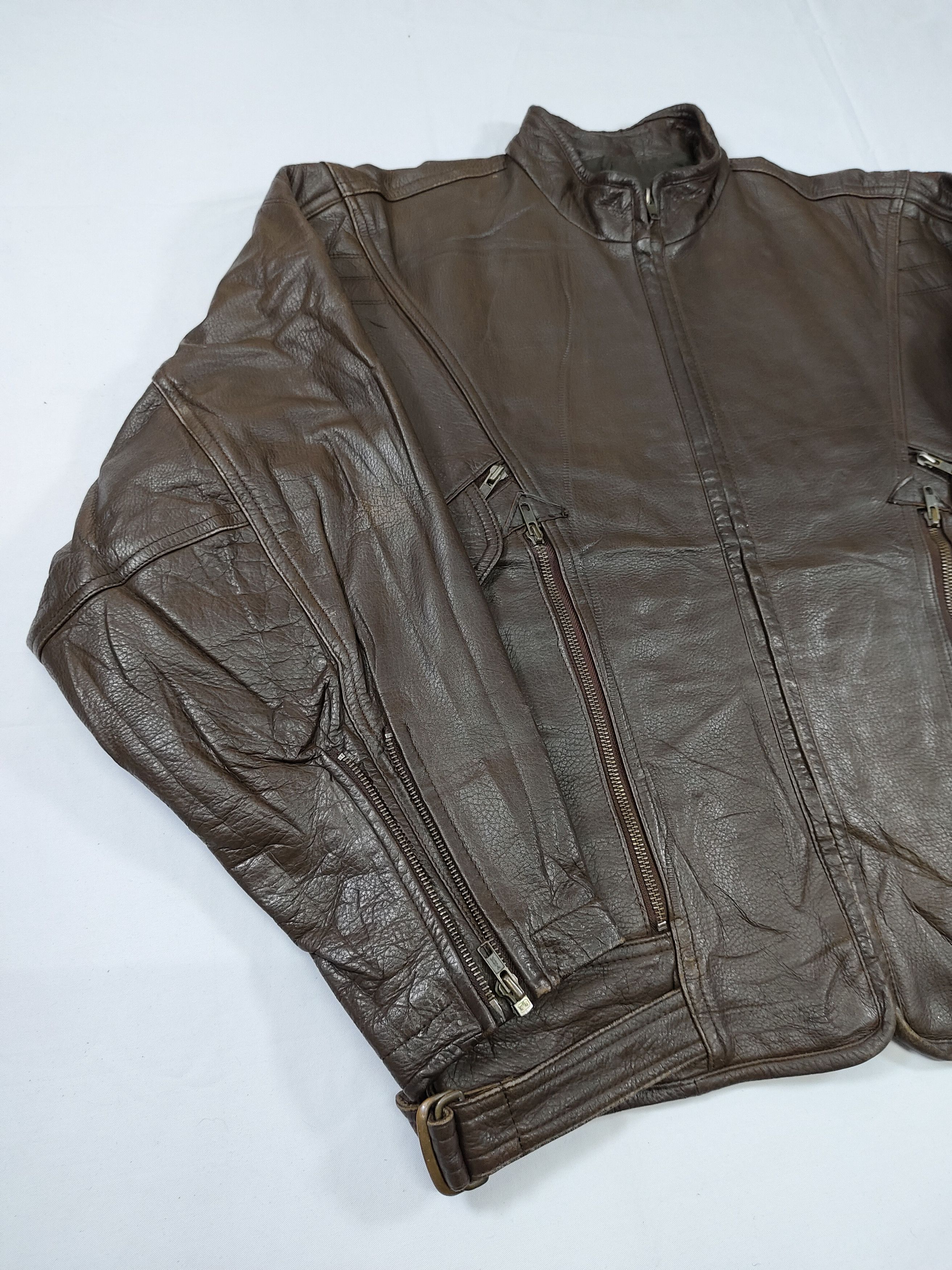 Issey Miyake ARCHIVE📕80s Issey Miyake DUETRIO Leather Flying Design Size US L / EU 52-54 / 3 - 5 Thumbnail