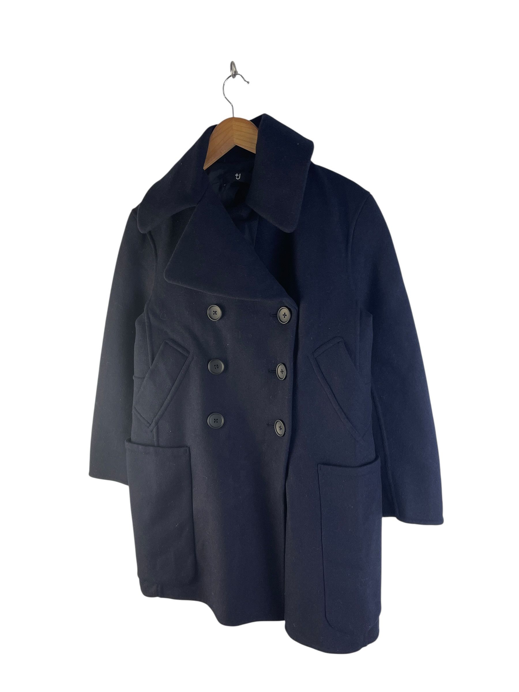Jil Sander × Uniqlo UNIQLO +J Jil Sander Double Face Wool Peacoat Navy Size S Size US S / EU 44-46 / 1 - 5 Thumbnail
