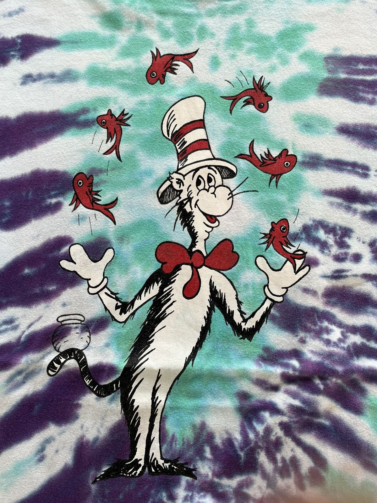 Vintage Dr. Seuss Cat t-shirt 00’s Size US XL / EU 56 / 4 - 2 Thumbnail