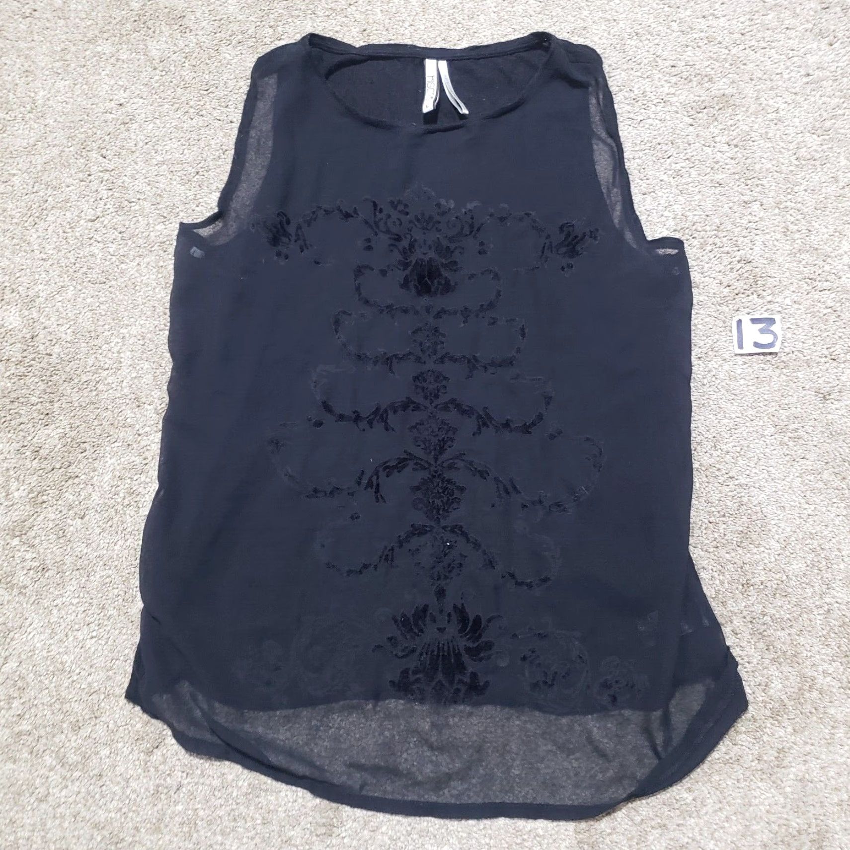 Vintage VINTAGE Kische Black Sleeveless Blouse Adult Women's Size L Large Size L / US 10 / IT 46 - 2 Thumbnail