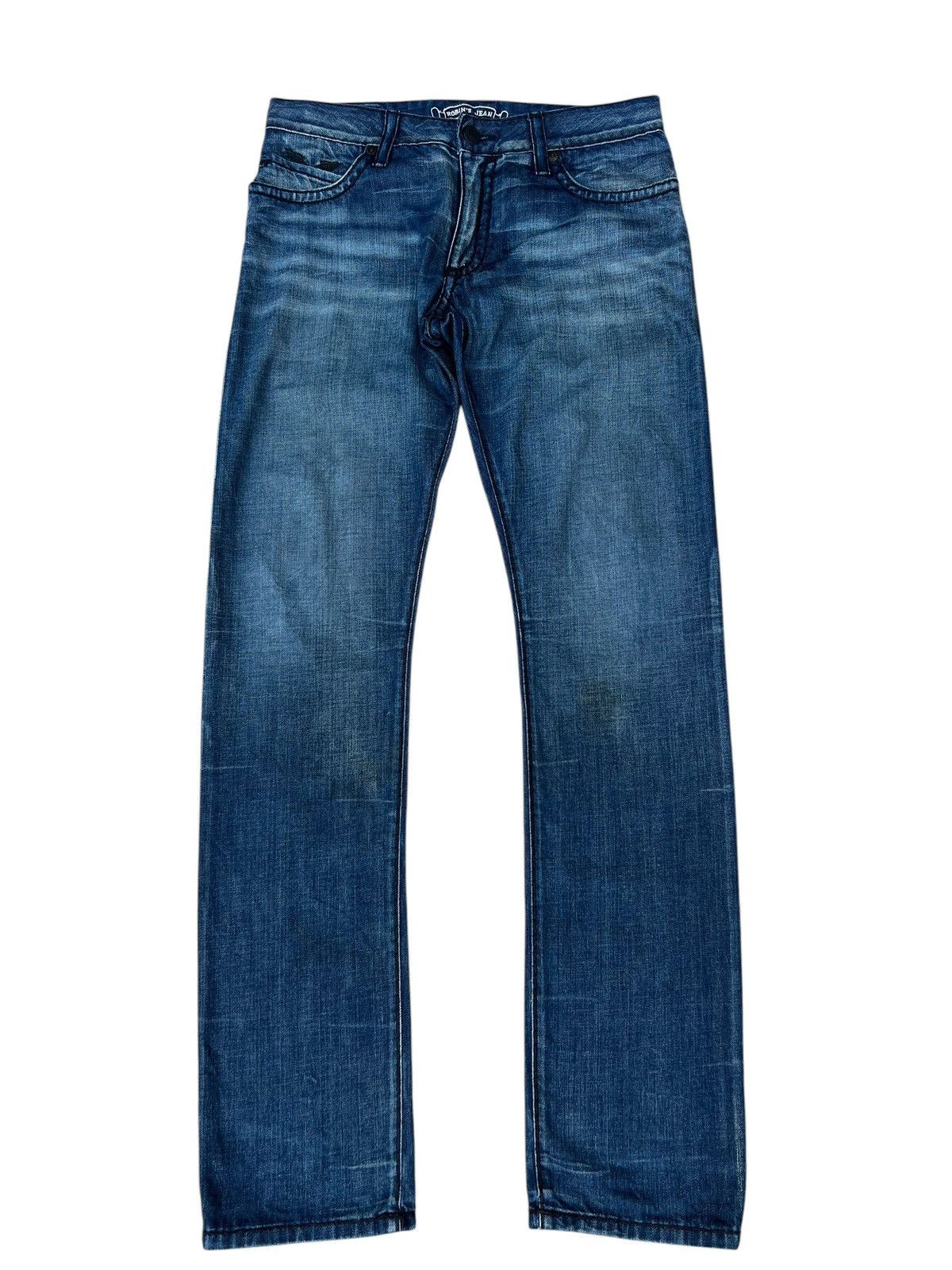 Robins Jeans Y2K Robin’s Jean Born To Be Wild Dirty Denim Jeans Size US 31 - 1 Thumbnail