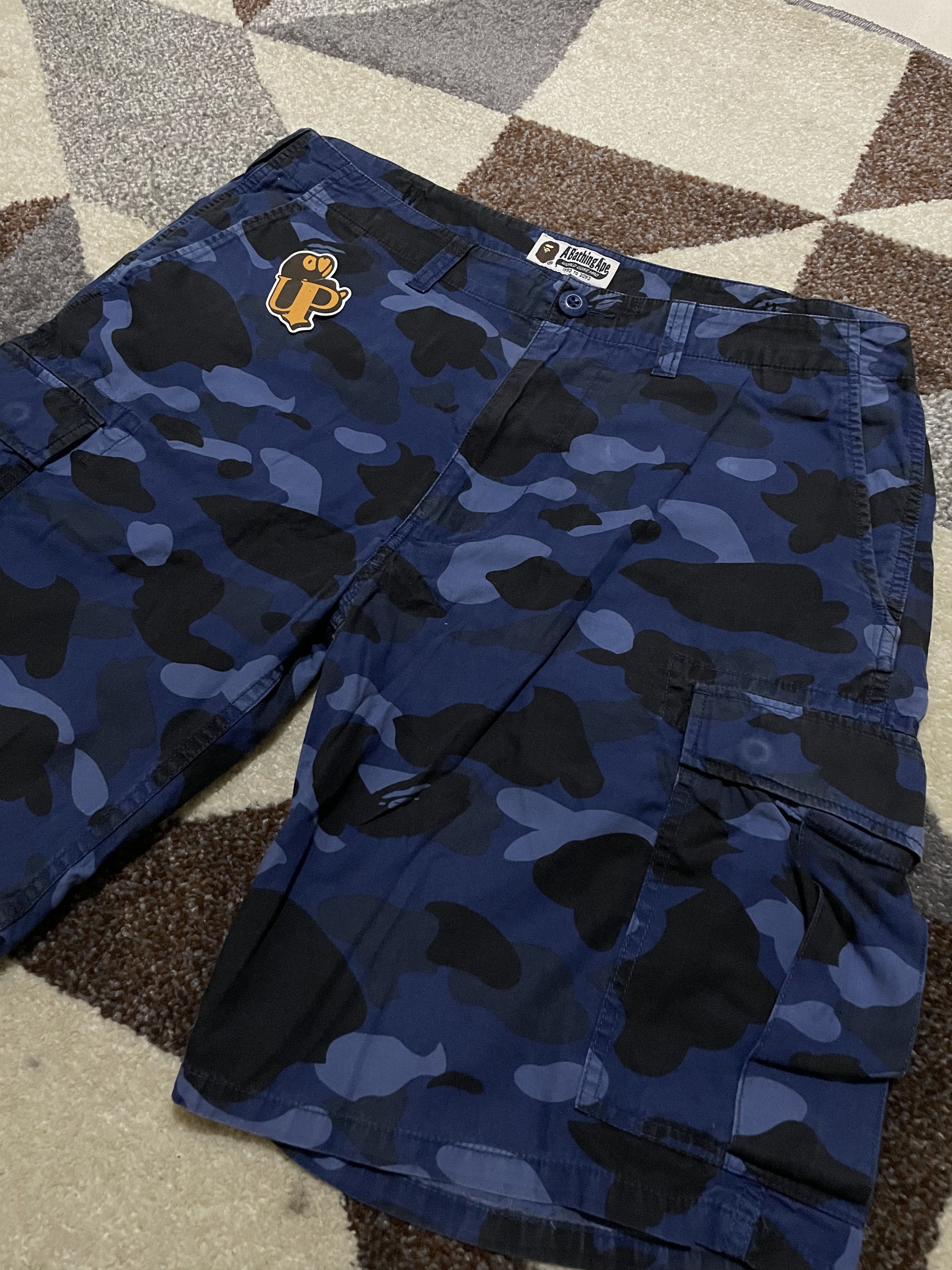 Bape Bape Blue Camo Cargo Short Size US 35 - 3 Thumbnail