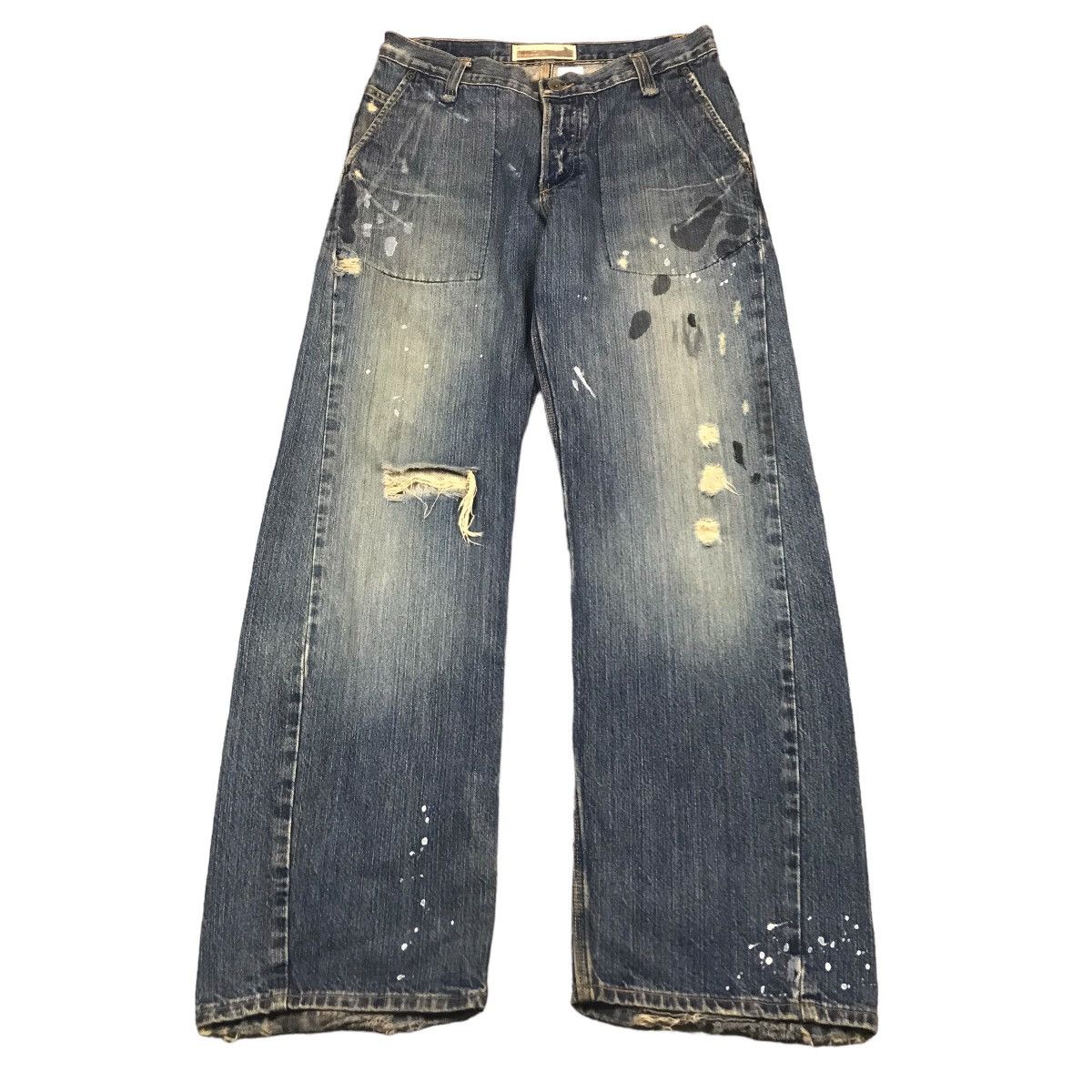 Other BAGGY RARE💀HOLLISTER DISTRESSED DENIM PANTS Size US 30 / EU 46 - 1 Thumbnail