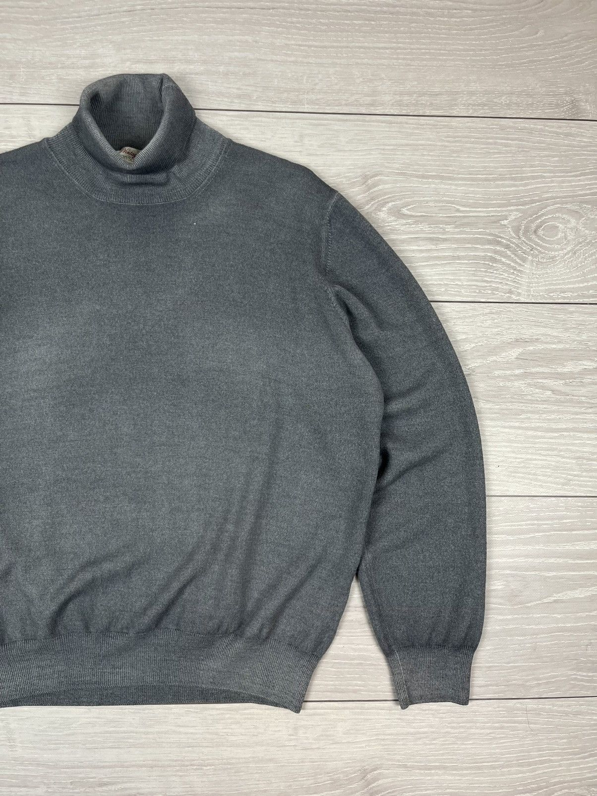 Gran Sasso Gran Sasso Grey Wool Turtle Neck Sweater Size US L / EU 52-54 / 3 - 2 Thumbnail