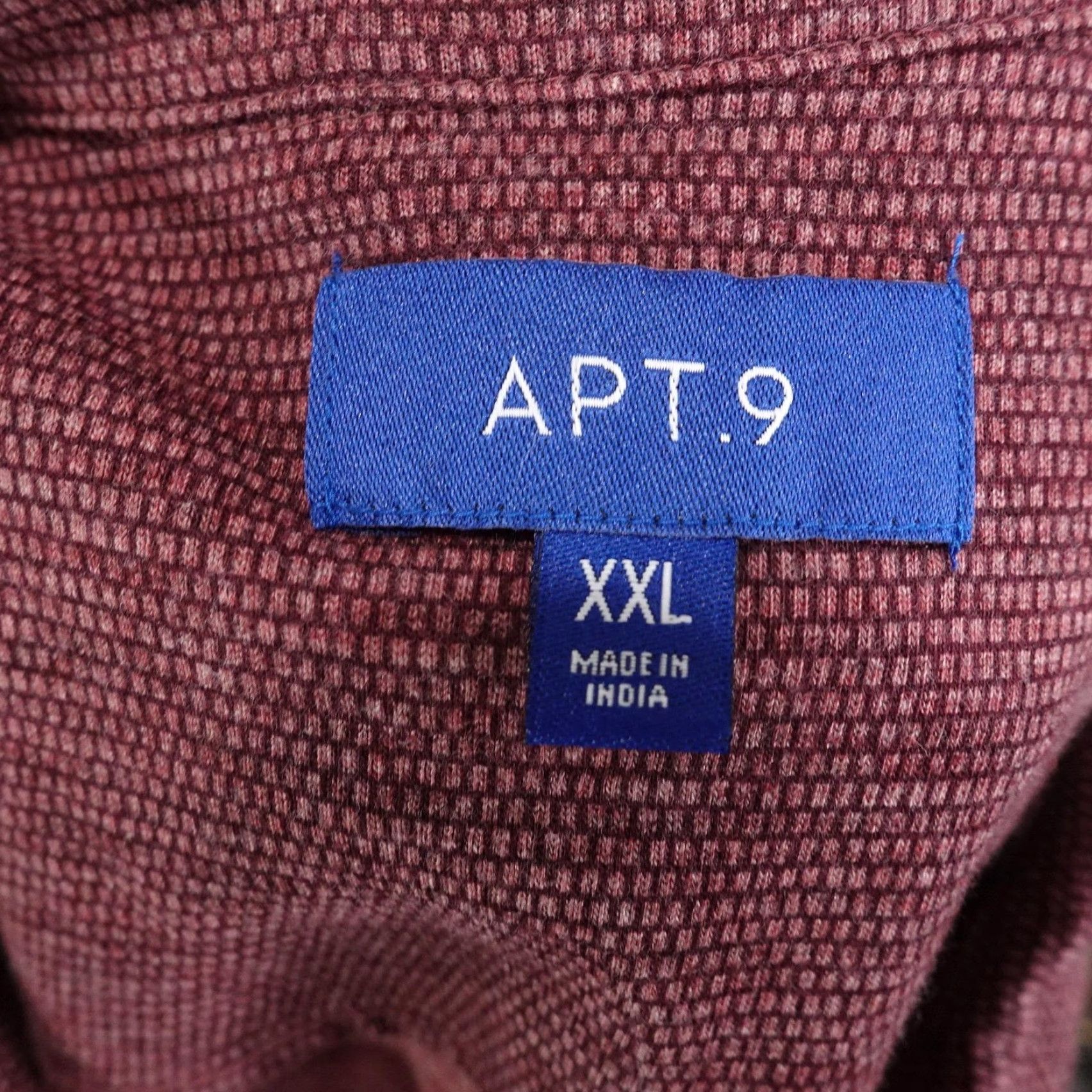 Apt. 9 APT 9 Shirt Mens 2XL Red Textured Knit Short Sleeve Button Front Collared Shirt Size US XXL / EU 58 / 5 - 6 Thumbnail