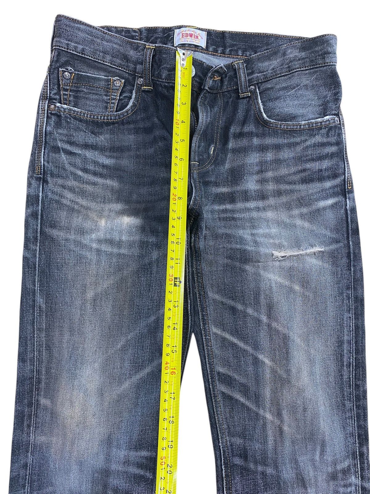 Edwin Vintage Edwin Whiskers Dark Wash Style Loose Jeans Size US 31 - 6 Thumbnail